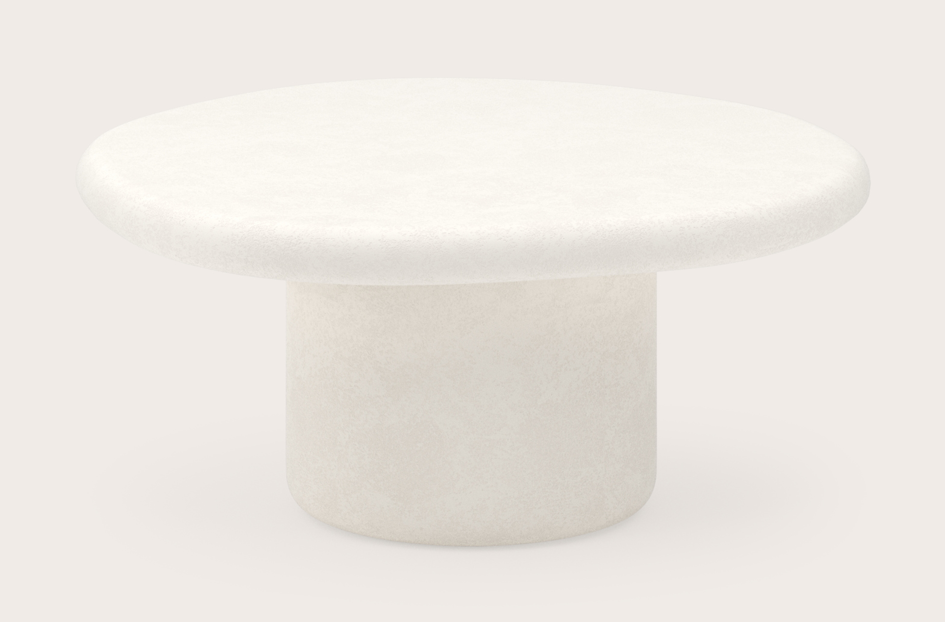Salontafel Artisano Large onderstel met pebblevormig Artisano blad in Claylime kleur