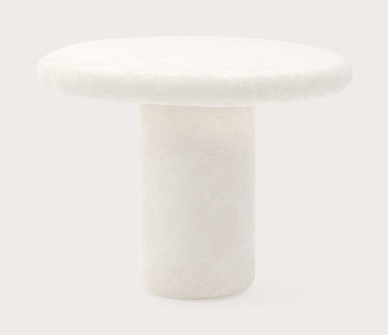 Bijzettafel Artisano Small onderstel met pebblevormig Artisano blad in Claylime kleur