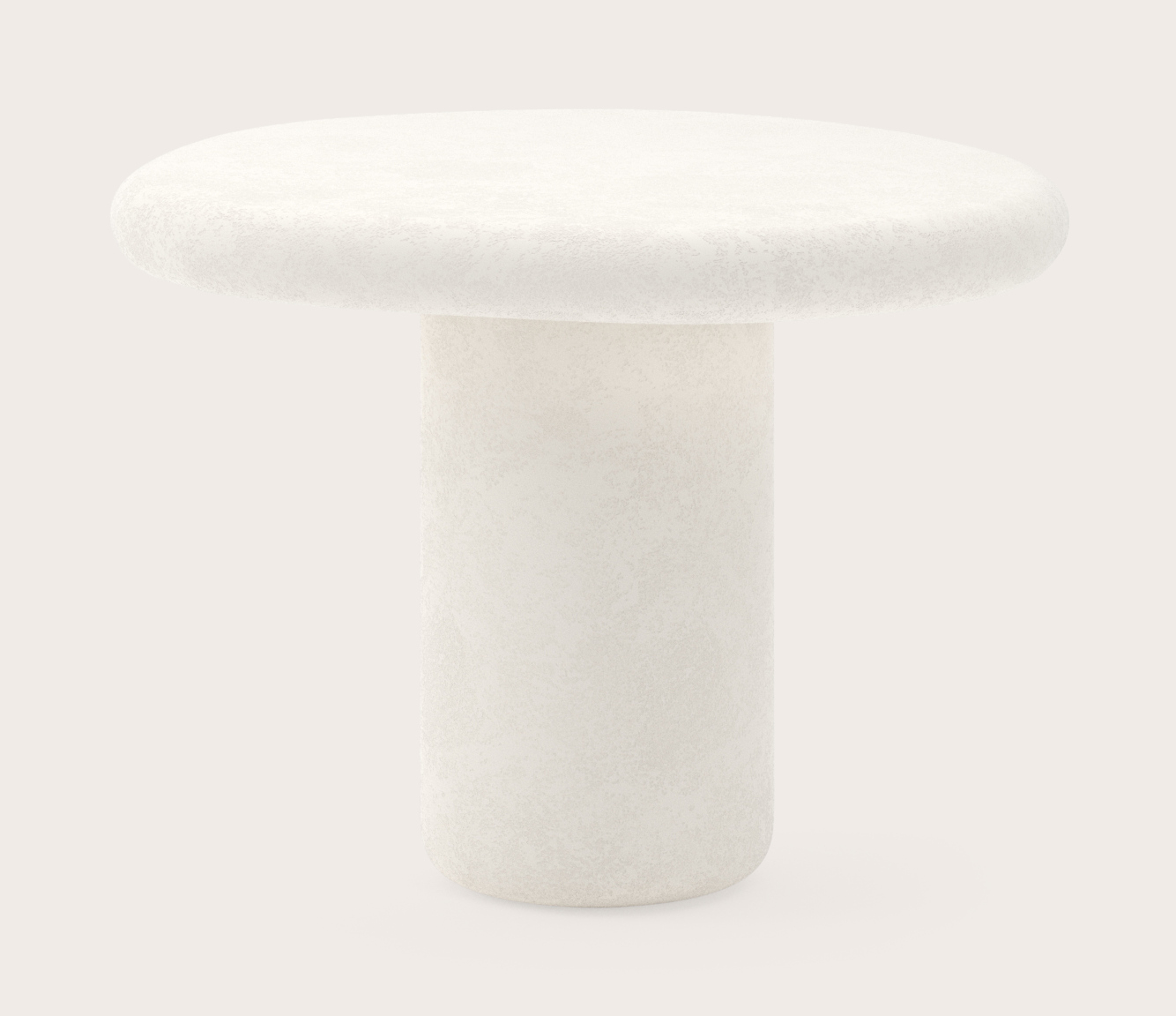 Bijzettafel Artisano Small onderstel met pebblevormig Artisano blad in Claylime kleur