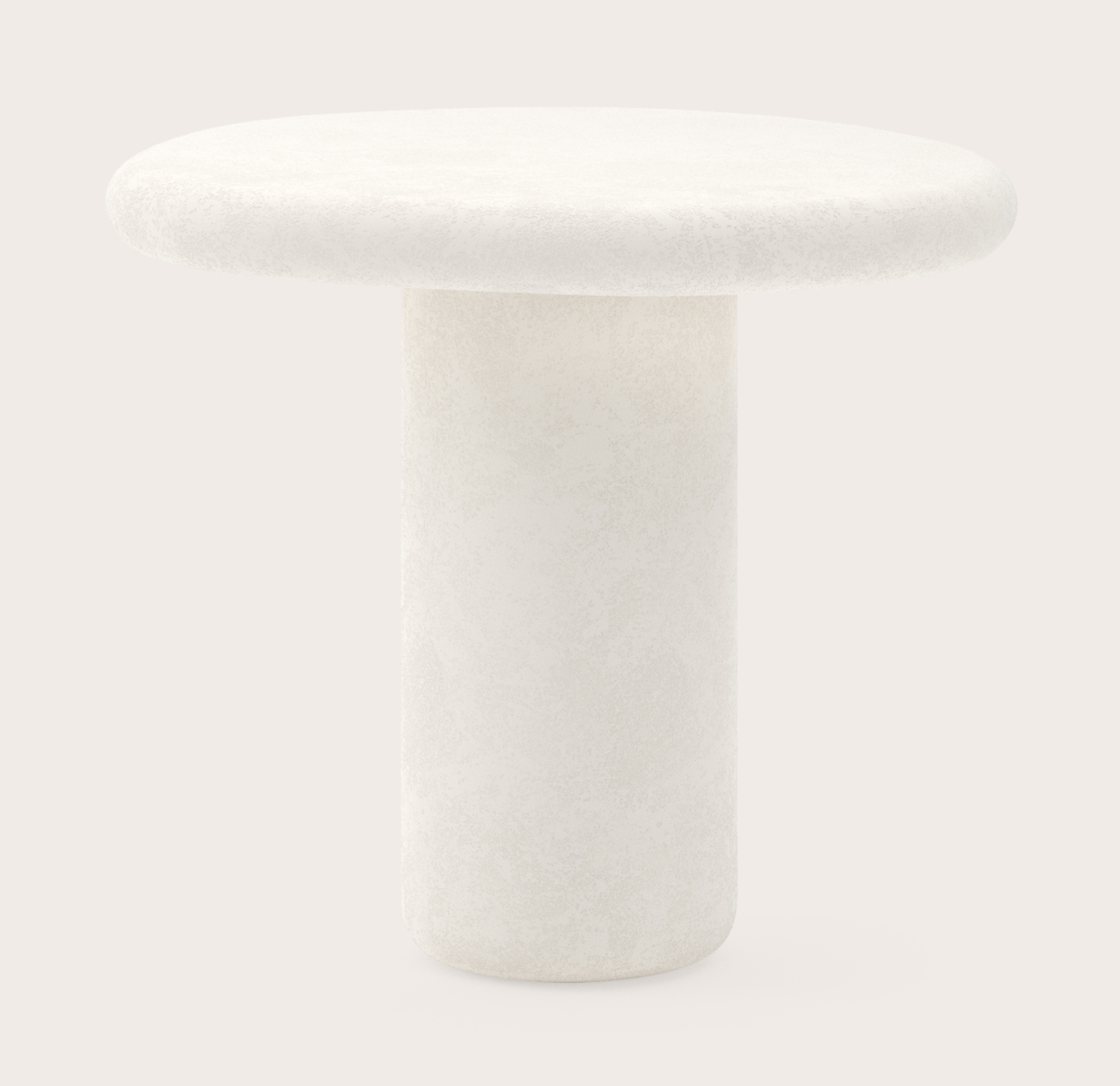 Bijzettafel Artisano Small onderstel met pebblevormig Artisano blad in Claylime kleur