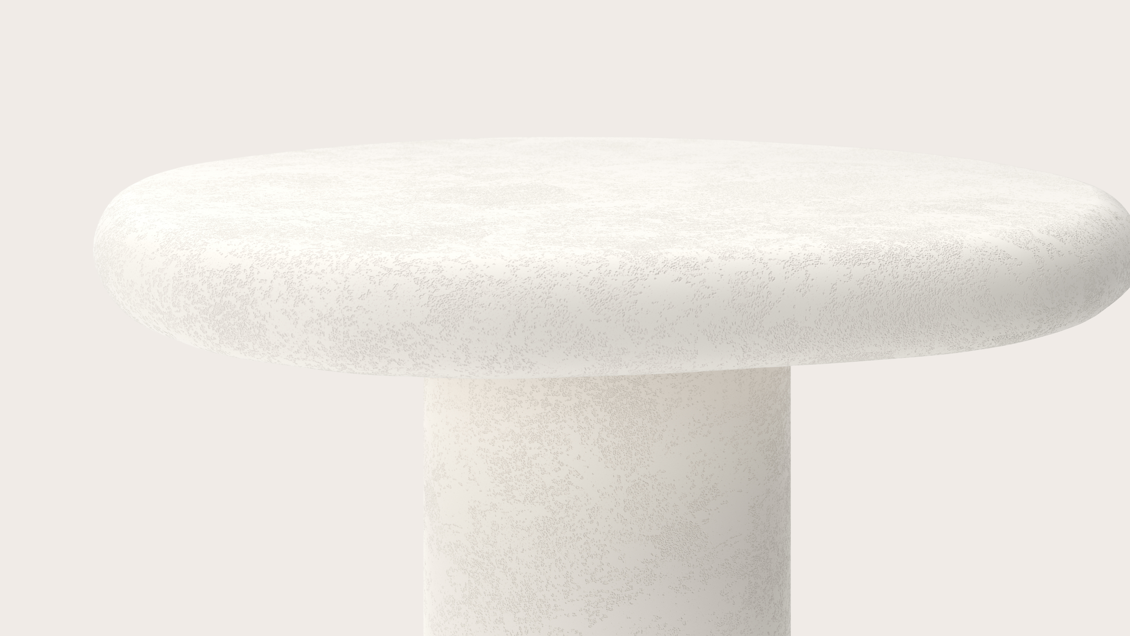 Bijzettafel Artisano Small onderstel met pebblevormig Artisano blad in Claylime kleur
