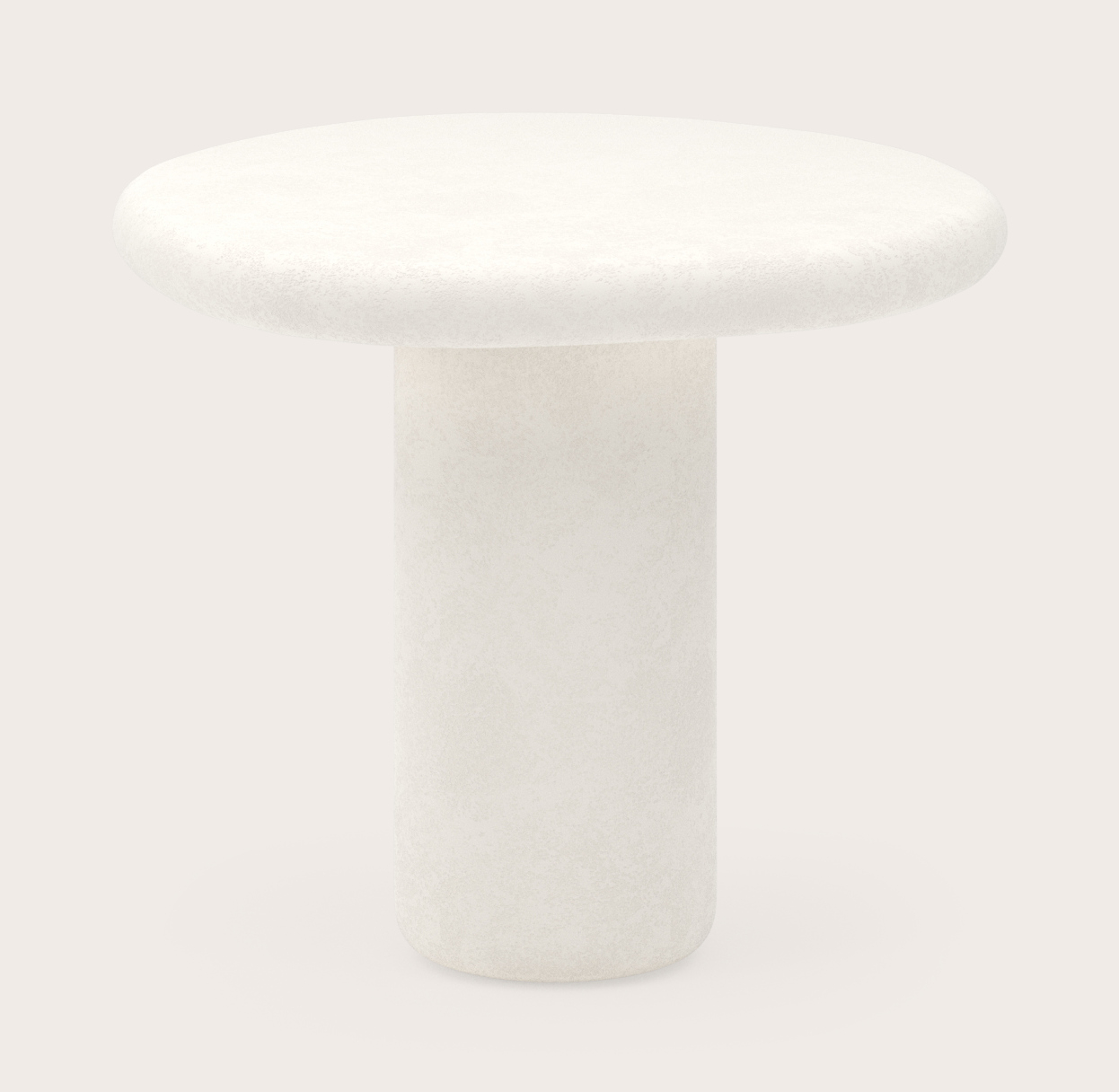Bijzettafel Artisano Small onderstel met pebblevormig Artisano blad in Claylime kleur