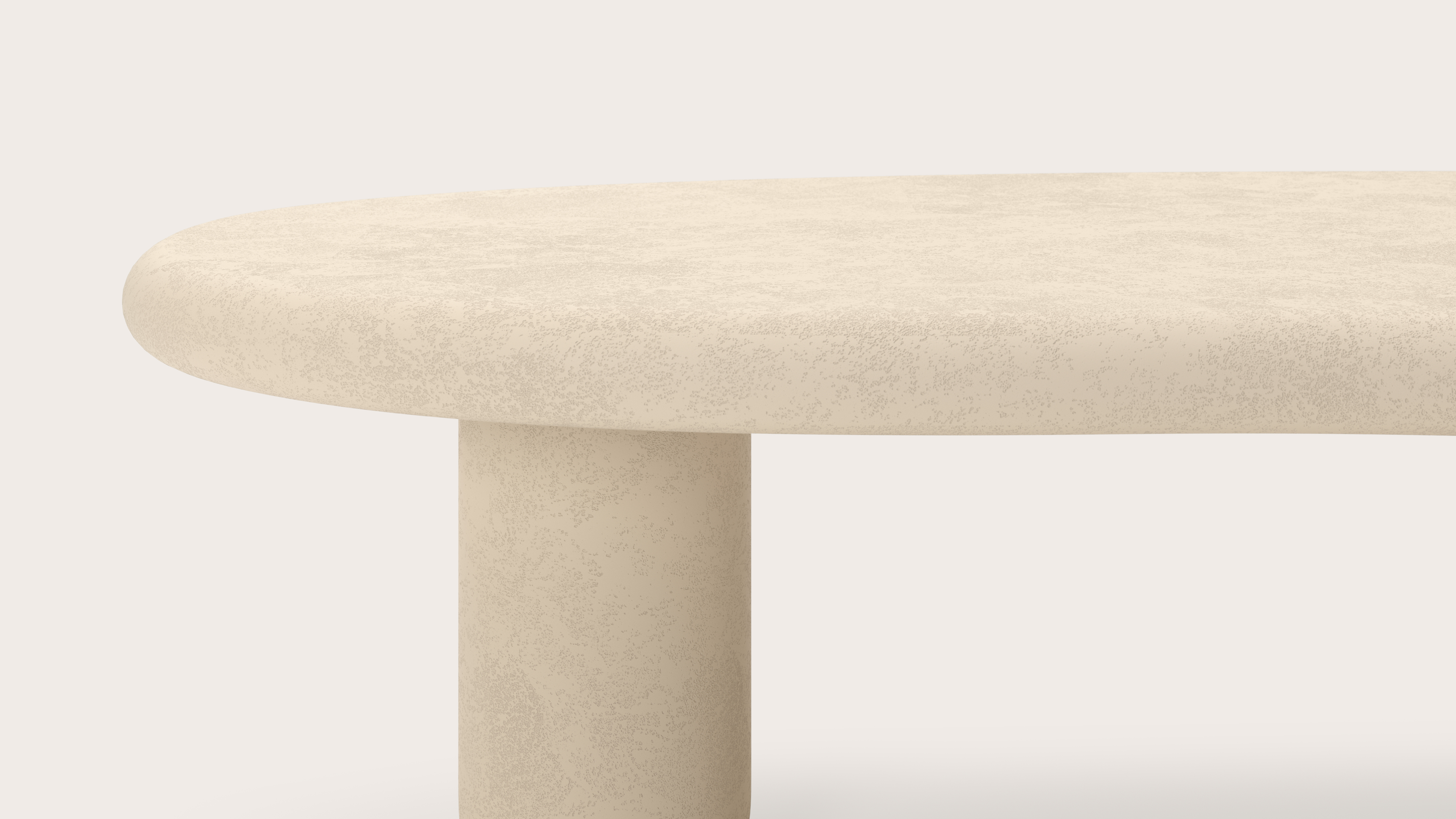Salontafel Artisano Small onderstel met blobvormig Artisano blad in Claylime kleur 