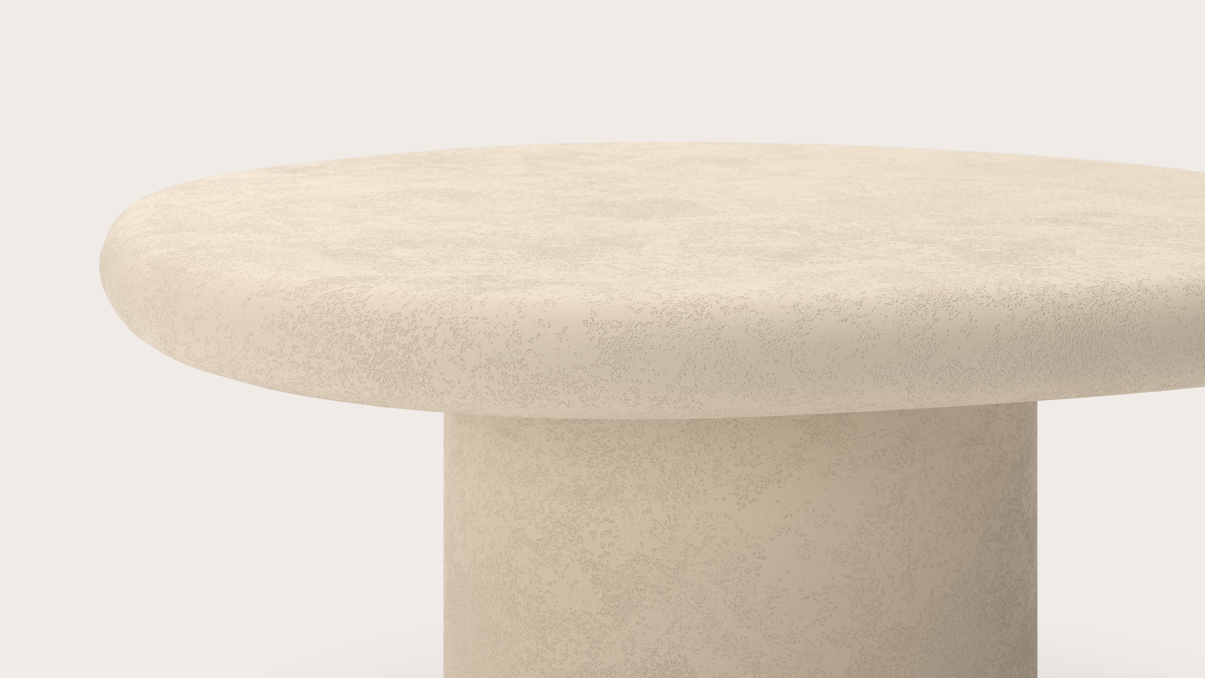 Salontafel Artisano Large onderstel met pebblevormig Artisano blad in Claylime kleur