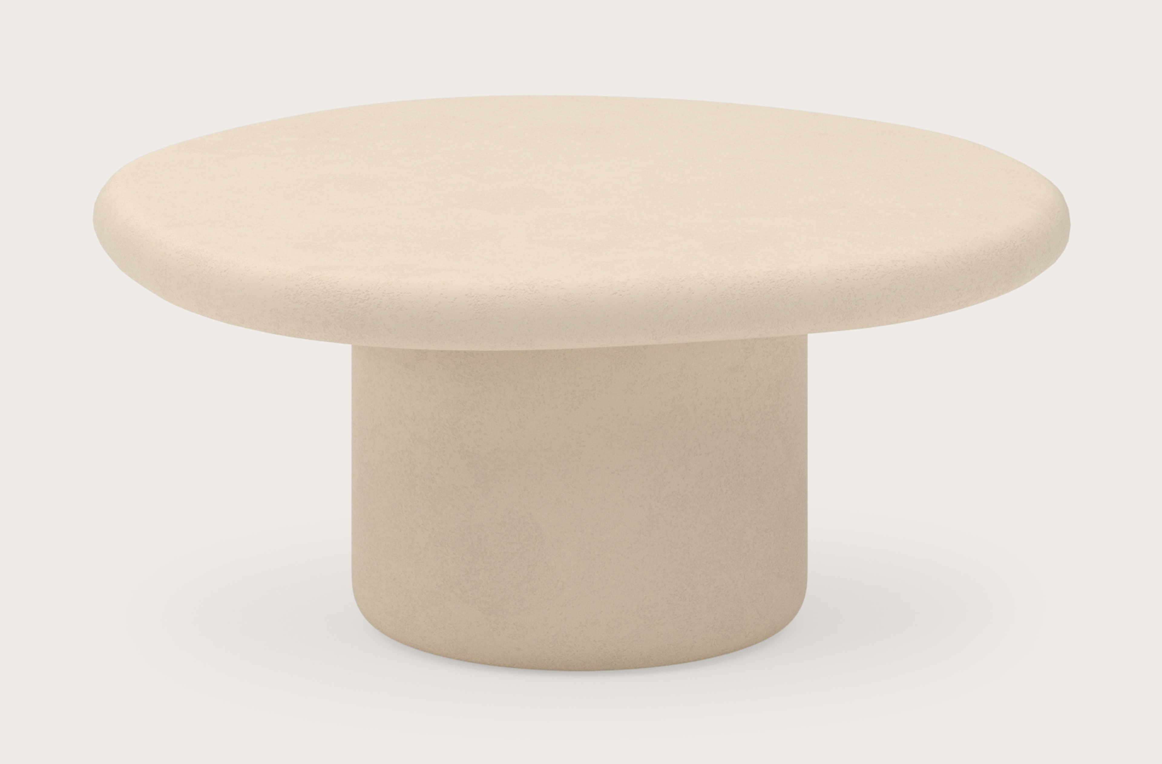 Salontafel Artisano Large onderstel met pebblevormig Artisano blad in Claylime kleur