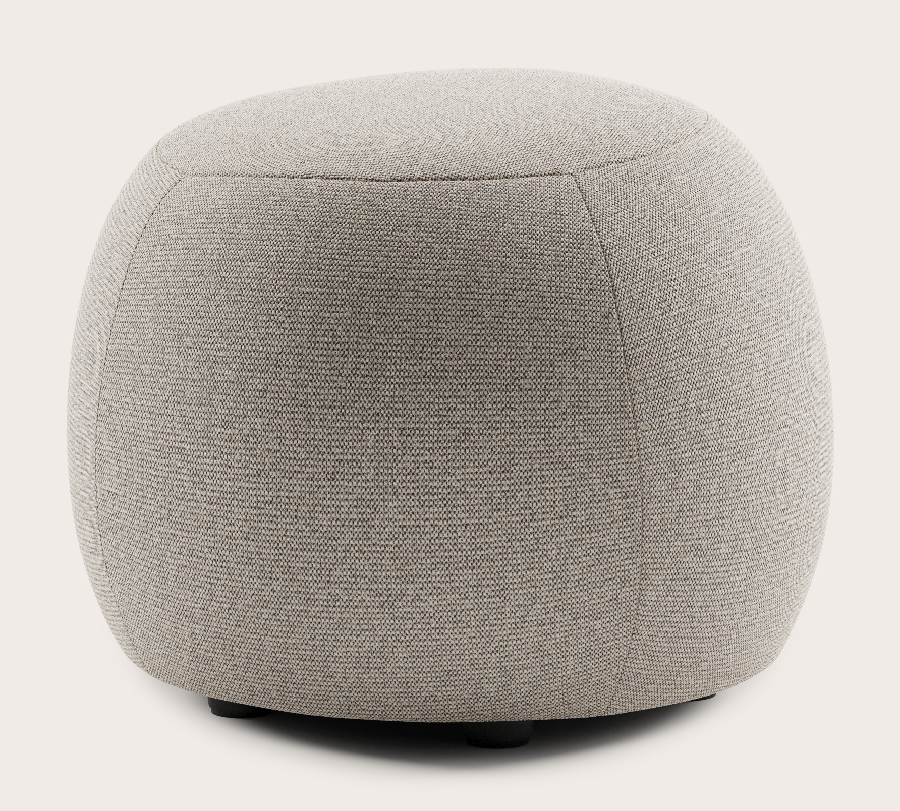 Basso pouf - Brio tissu Natural Ø56xH43cm