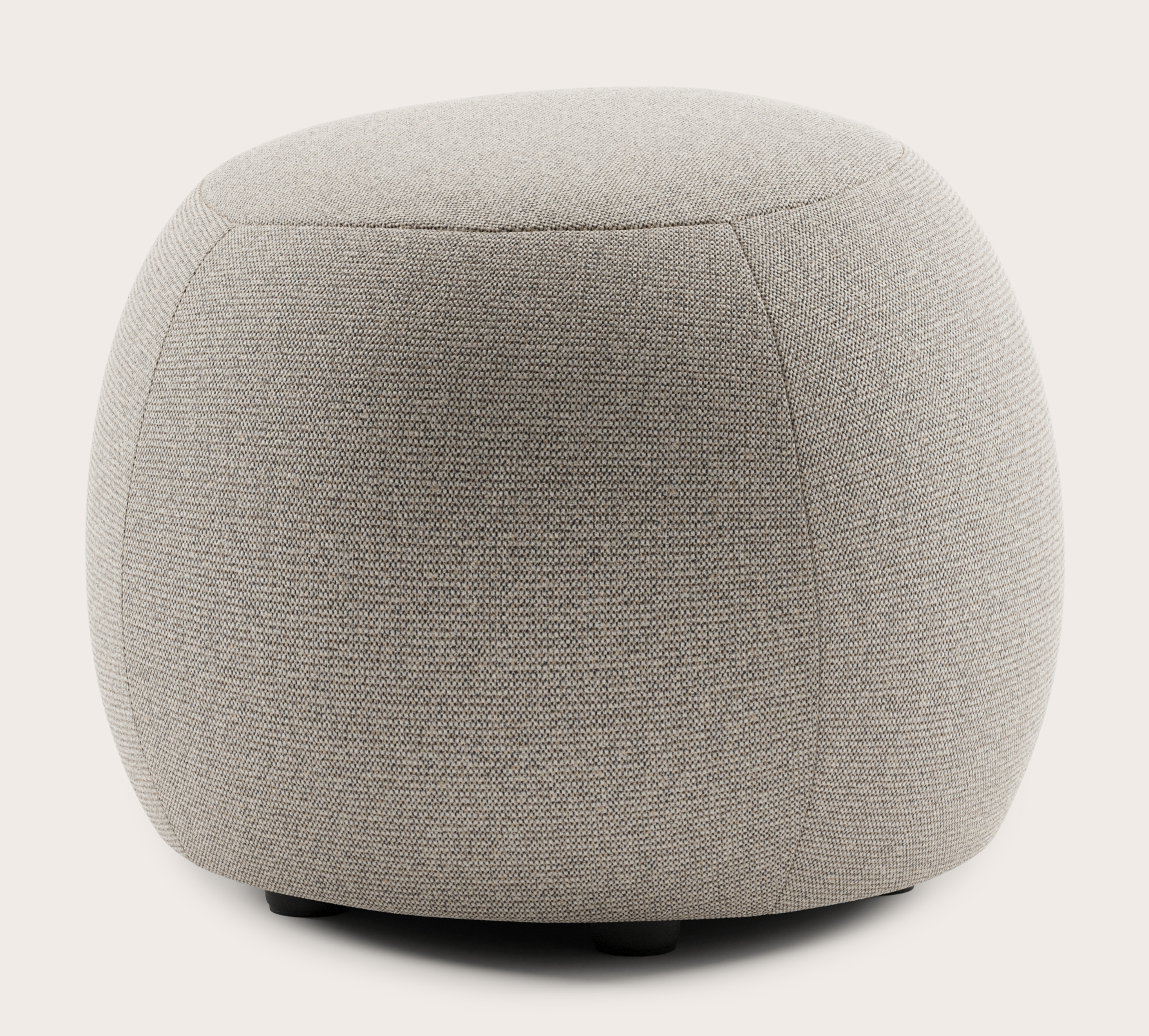 Basso pouf - Brio tissu Natural Ø56xH43cm