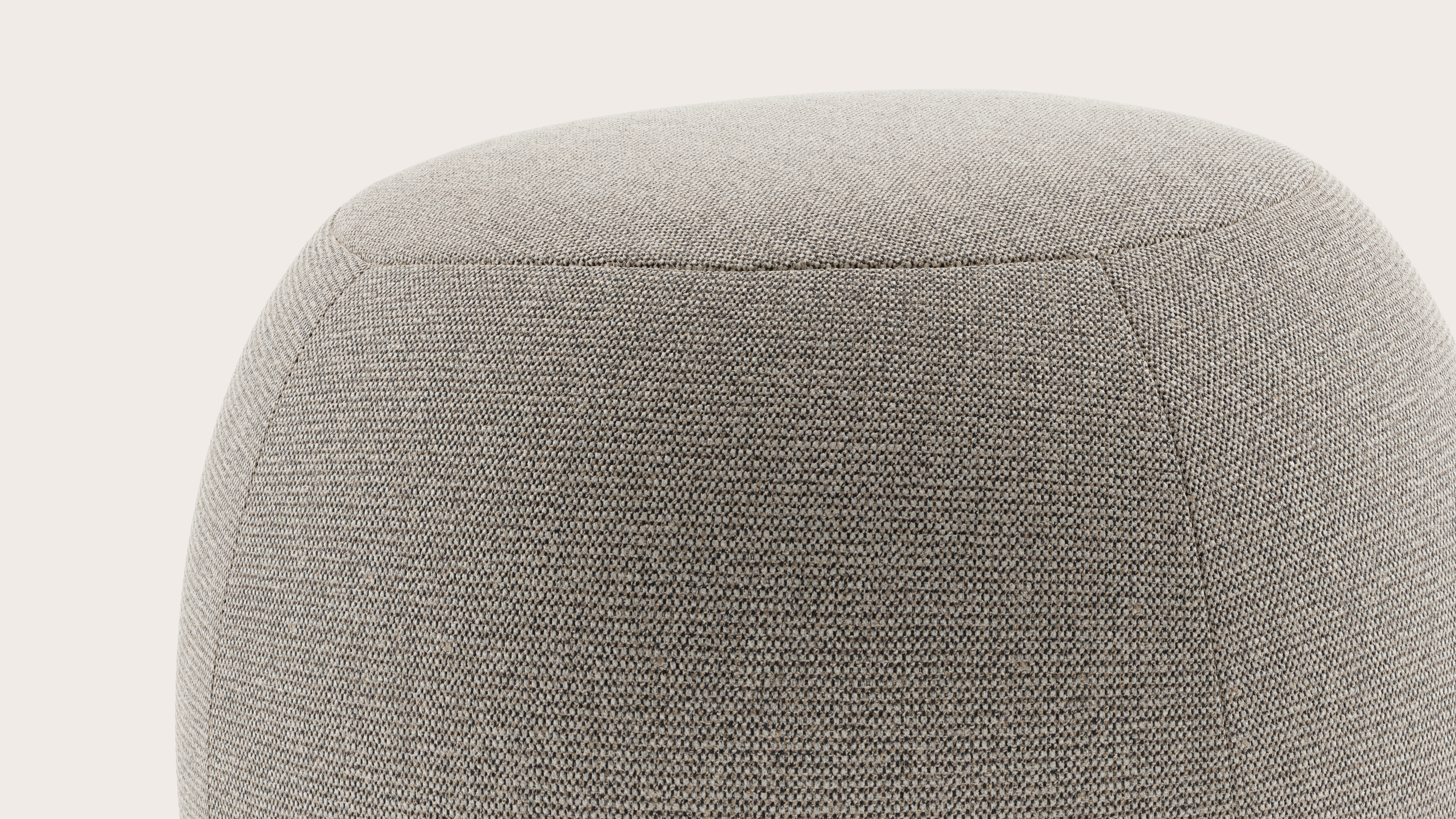 Basso pouf - Brio tissu Natural Ø56xH43cm