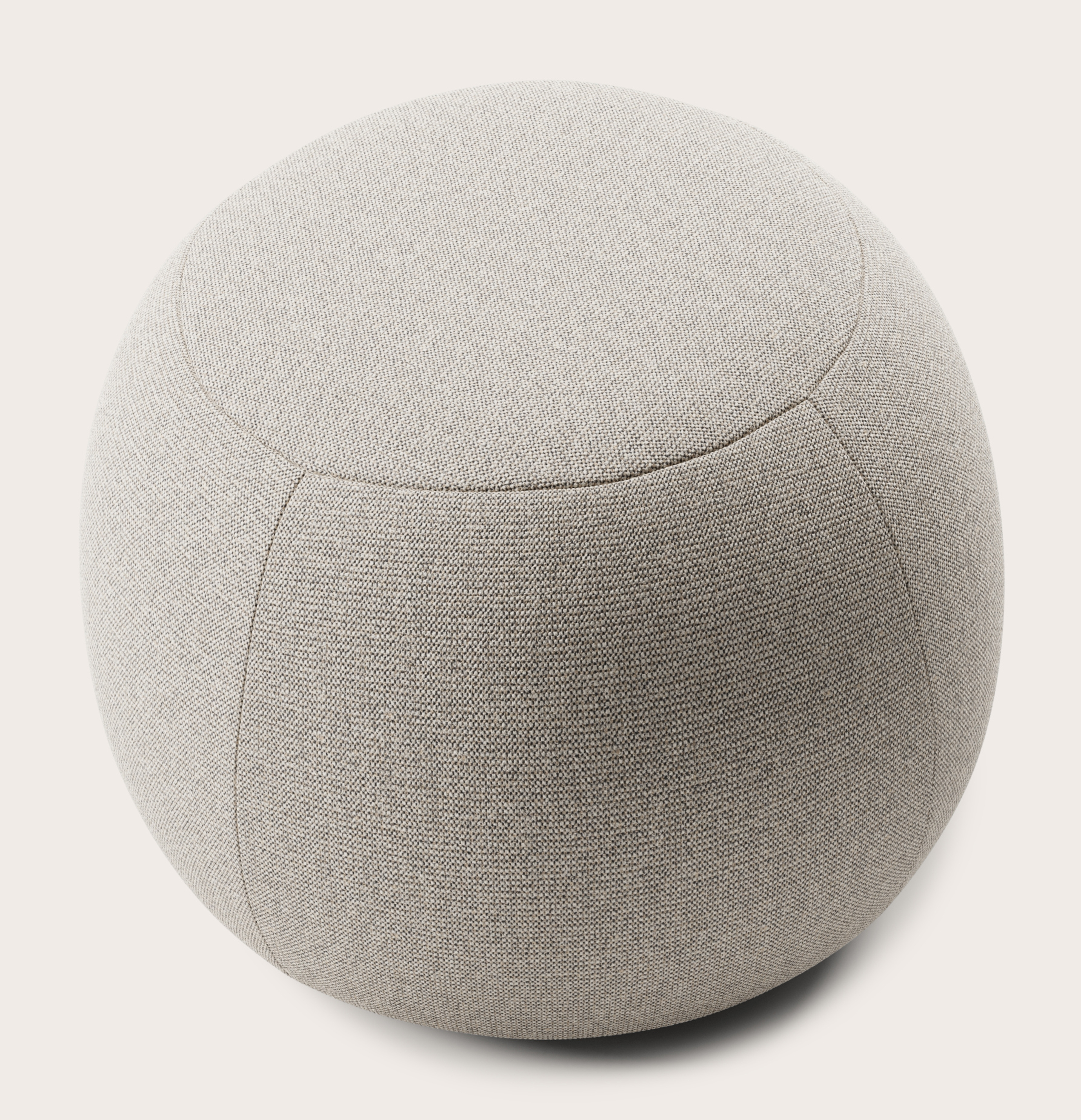 Basso pouf - Brio tissu Natural Ø56xH43cm