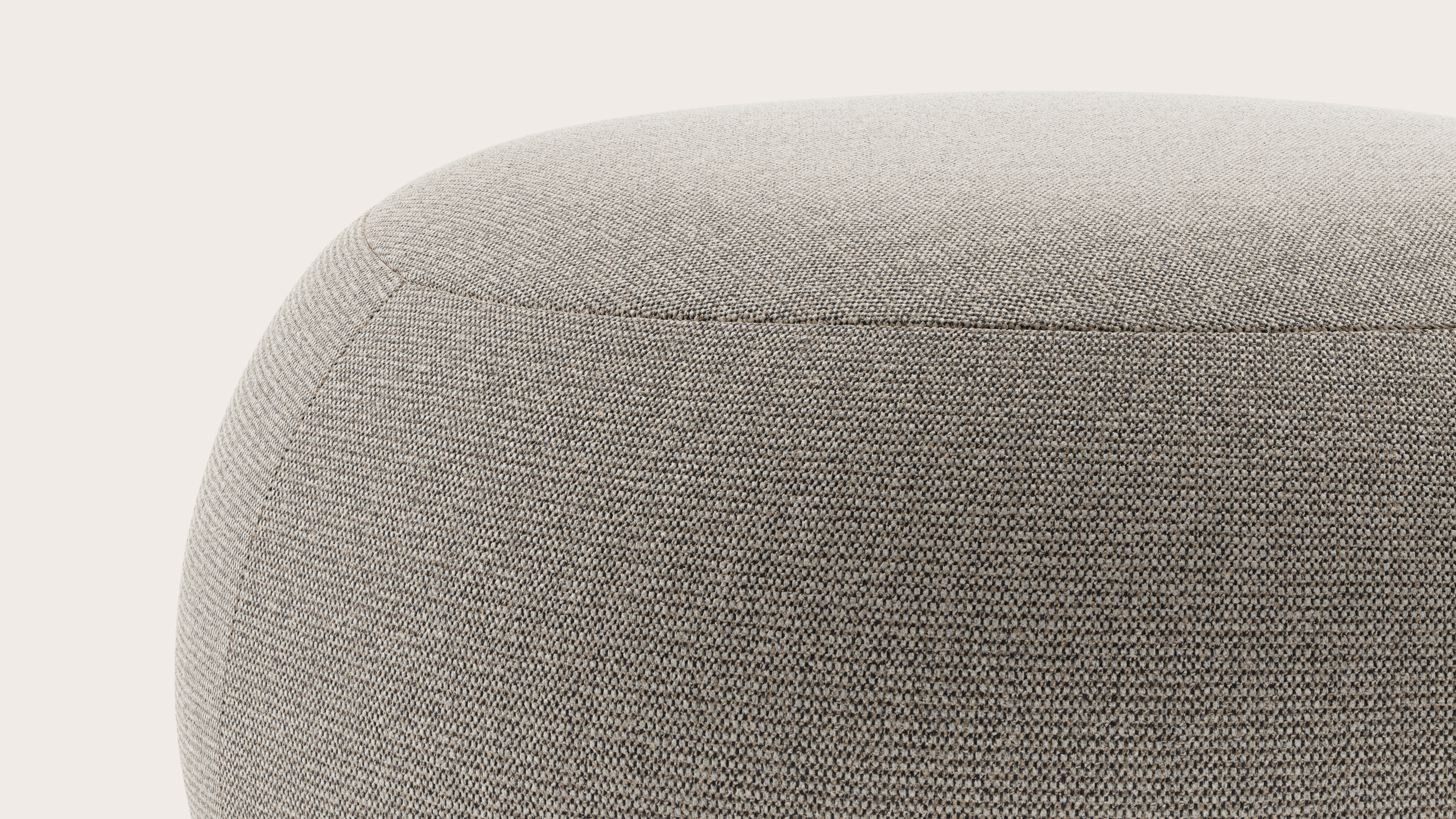Basso pouf - Brio tissu Natural Ø70xH38cm