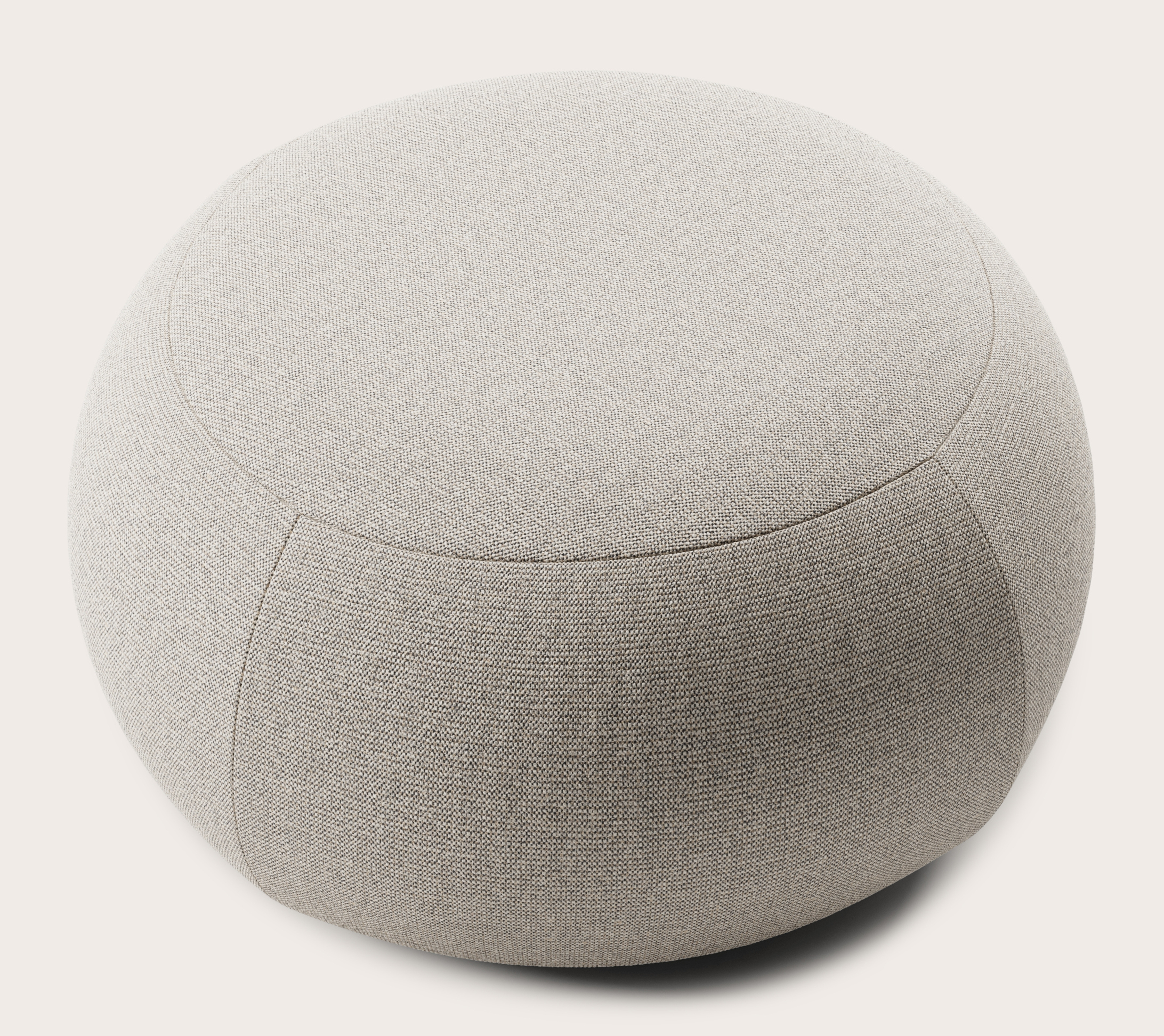 Basso pouf - Brio tissu Natural Ø70xH38cm