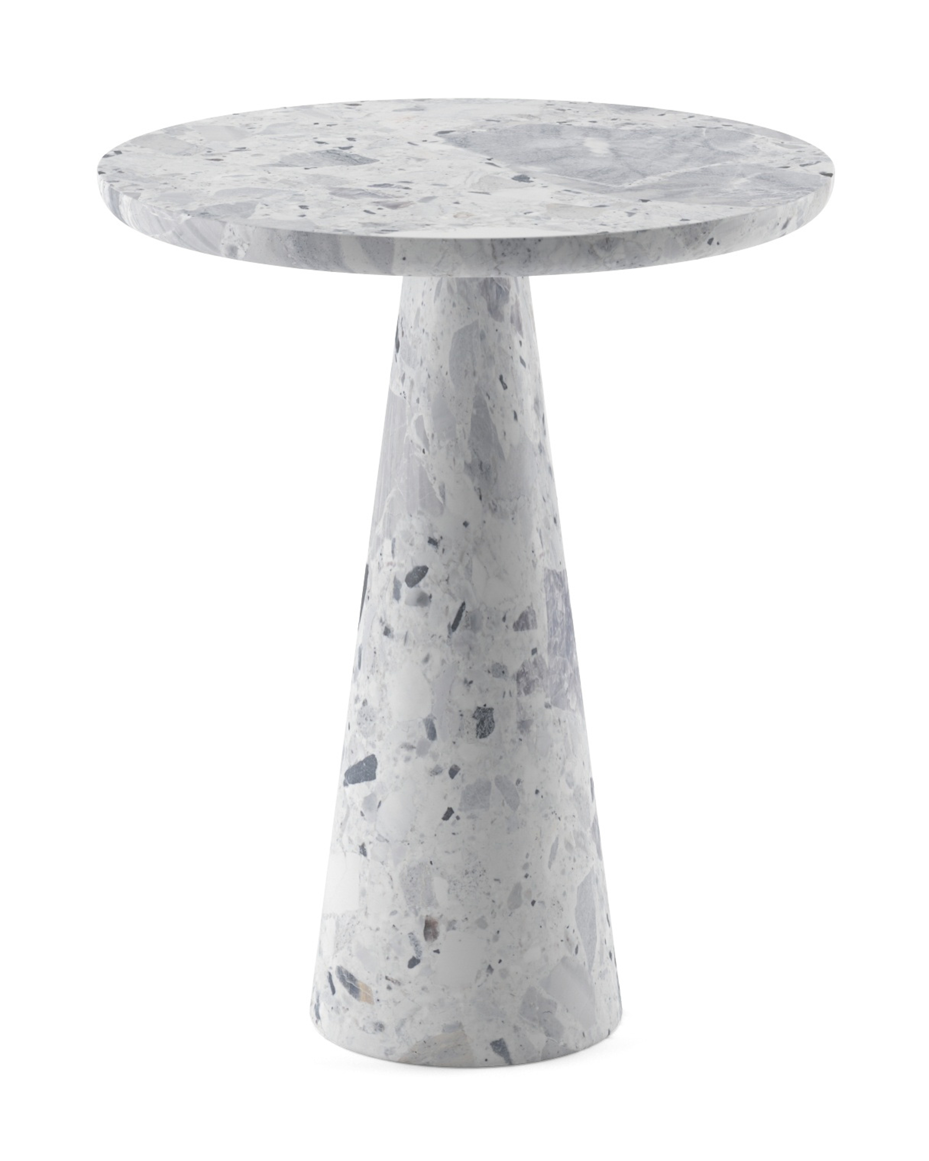 Table d'appoint Ficono avec plateau de table rond en marbre en couleur Tundra Gold Ø40 x 46 cm