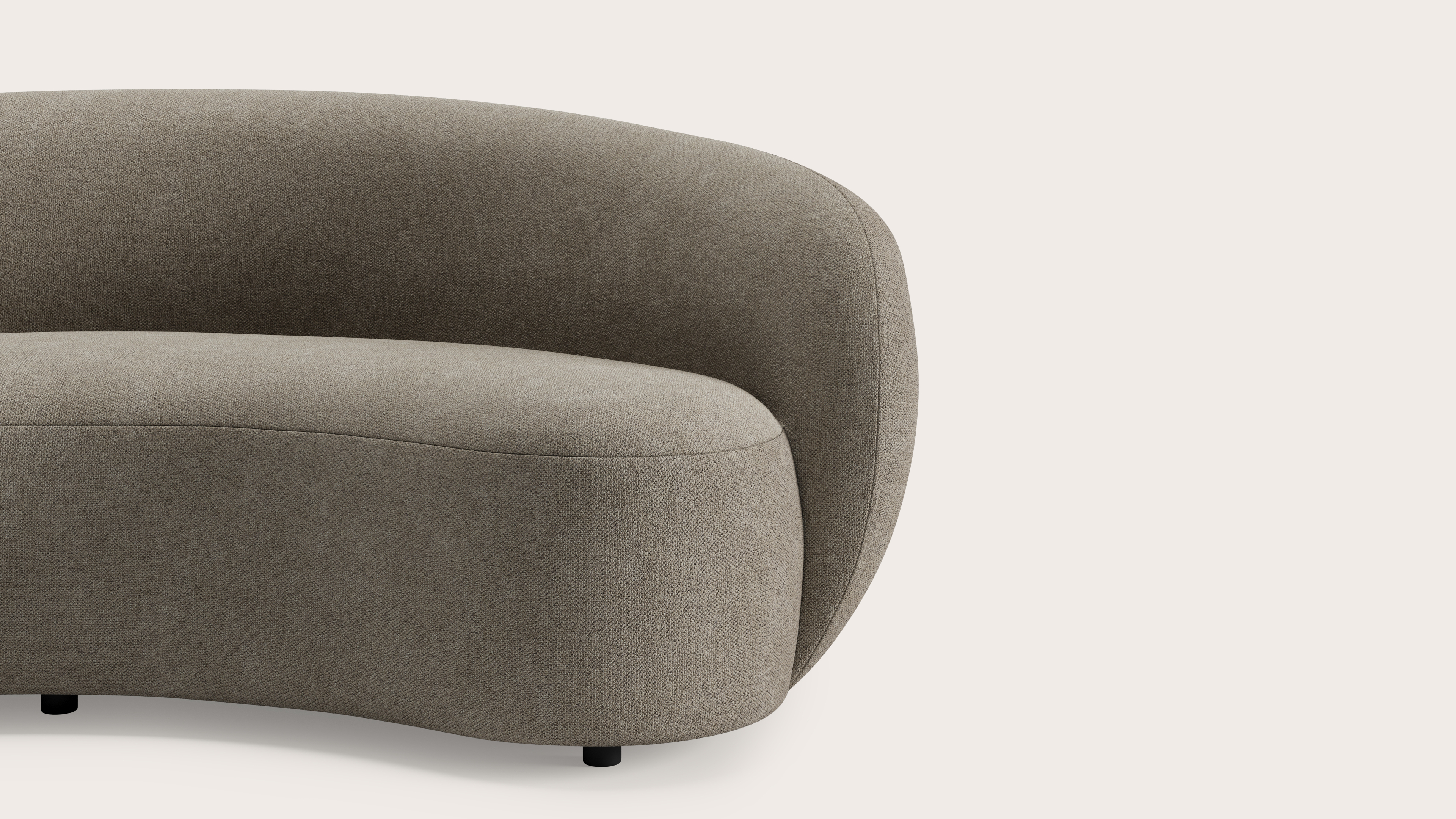Ponte canapé modulaire - 3-places en Volti tissu Truffle