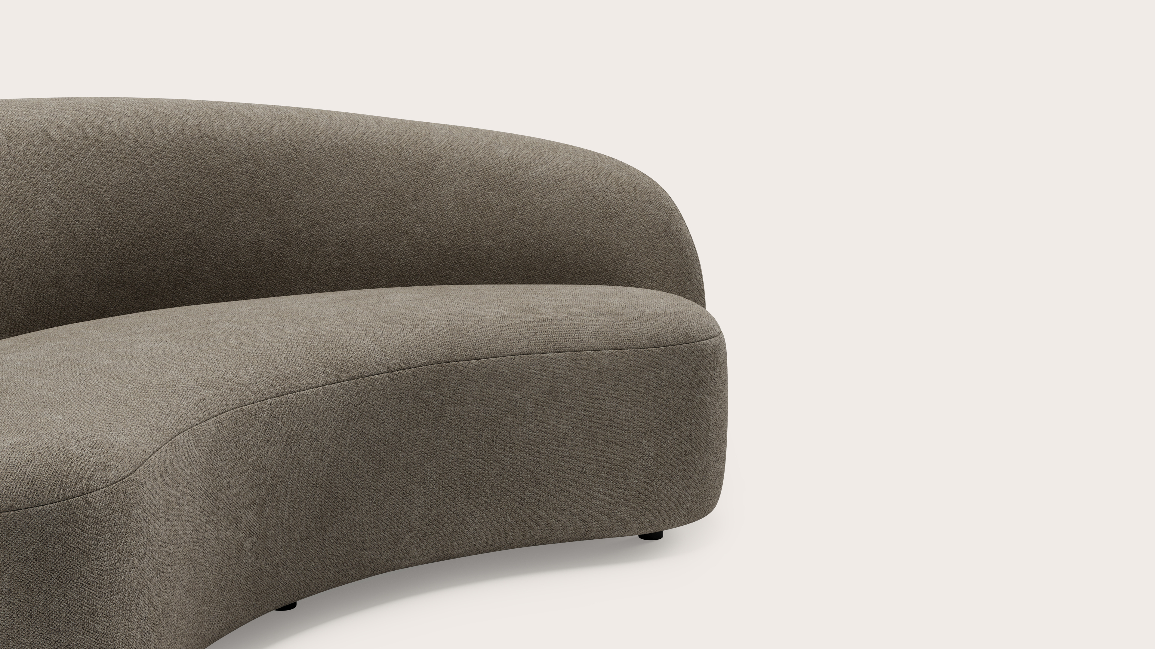 Ponte canapé modulaire - 3-places en Volti tissu Truffle