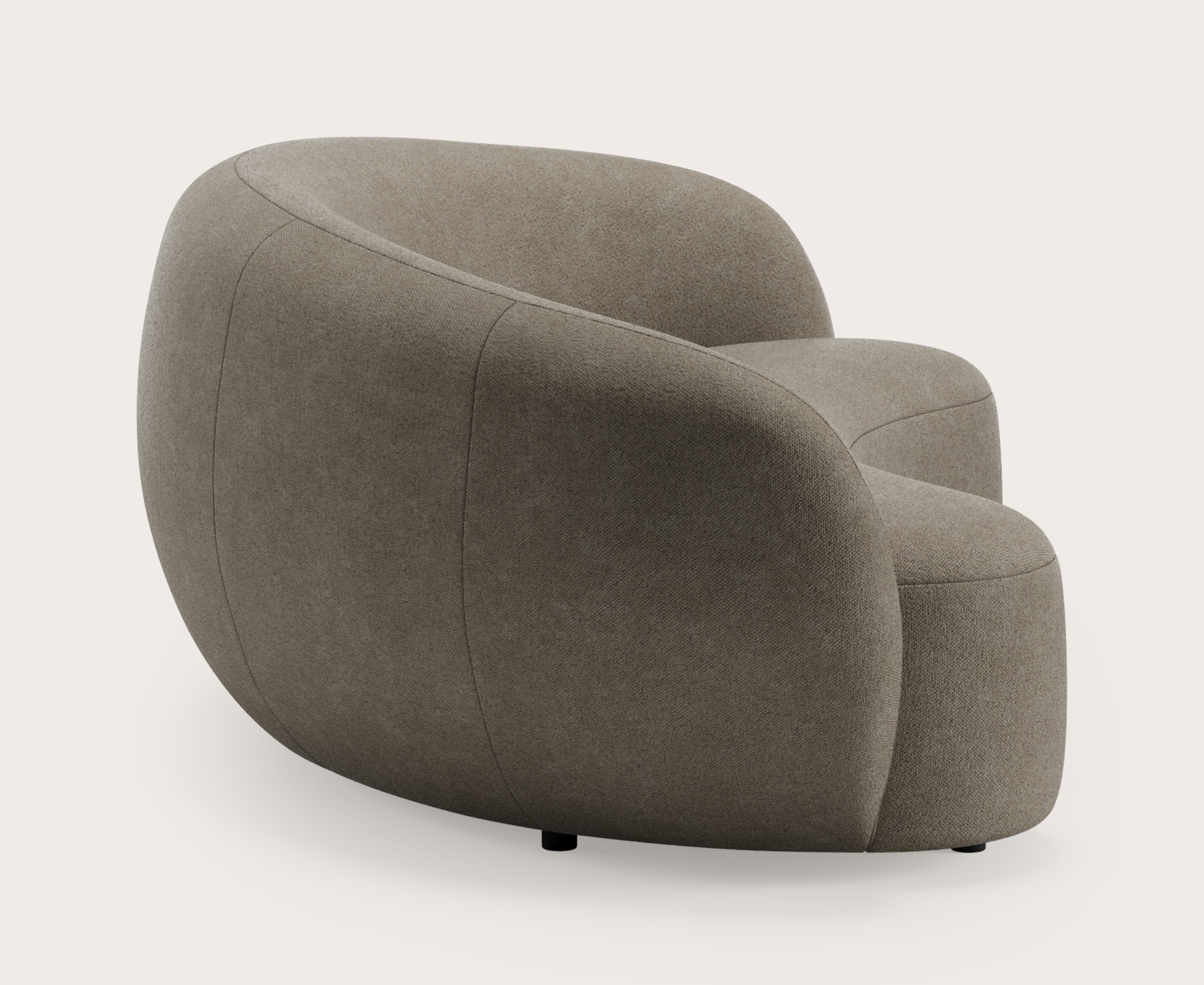 Ponte canapé modulaire - 3-places en Volti tissu Truffle