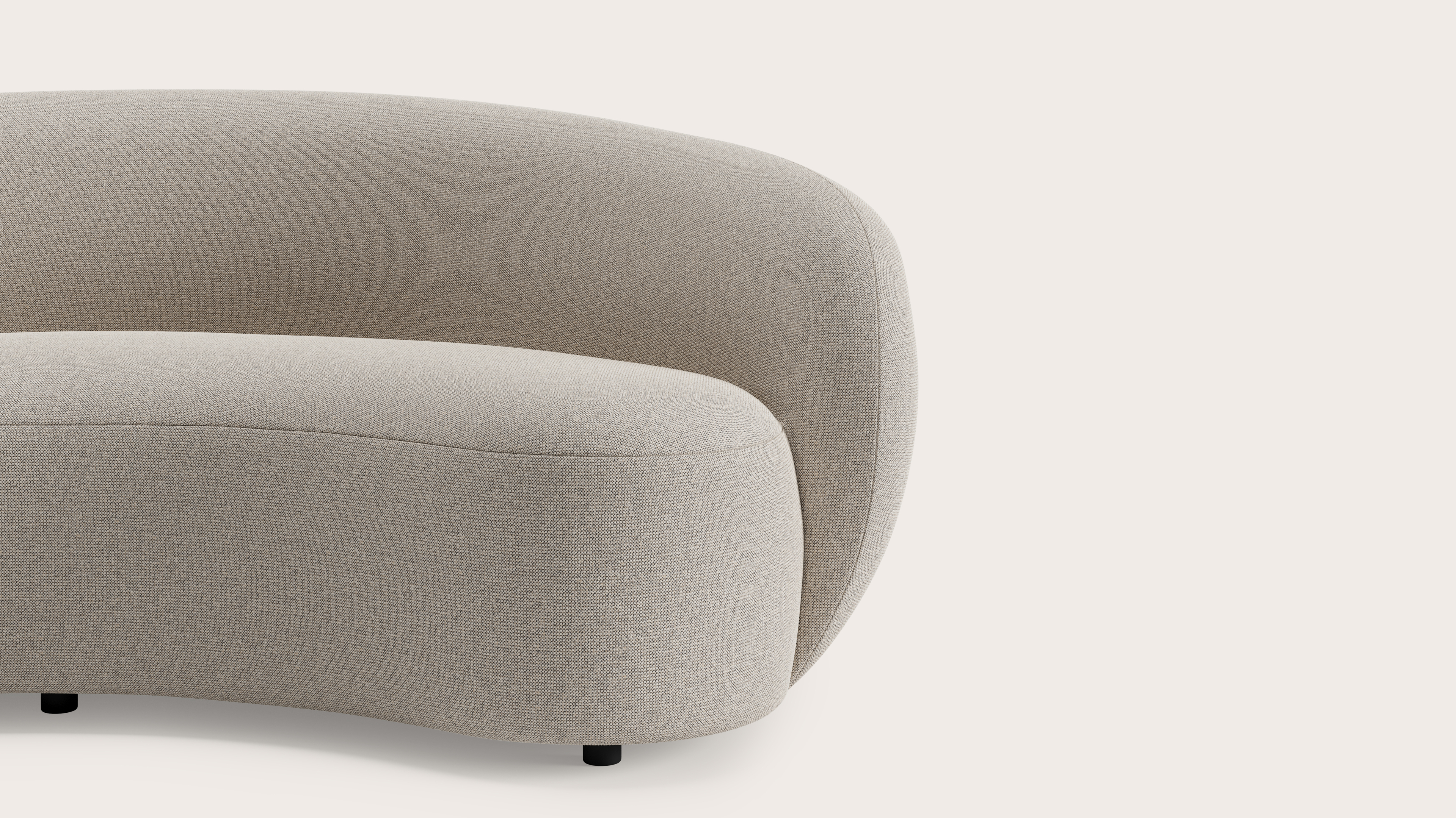 Ponte modulaire zetel - 3-zit in Brio stof Natural