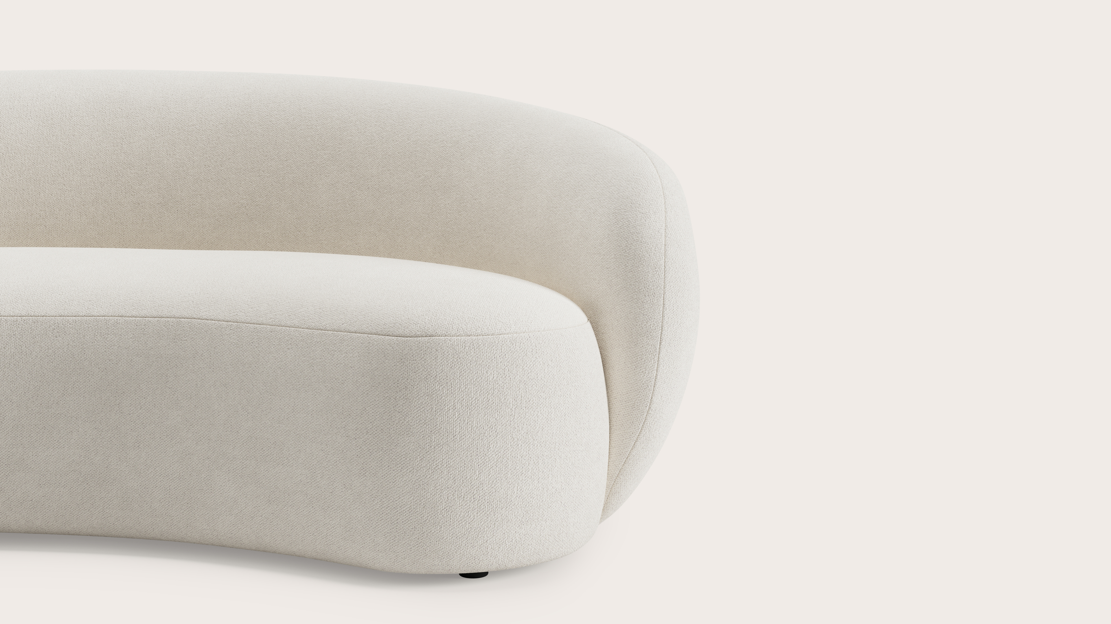 Ponte canapé modulaire - 3,5-places en Volti tissu Pearl