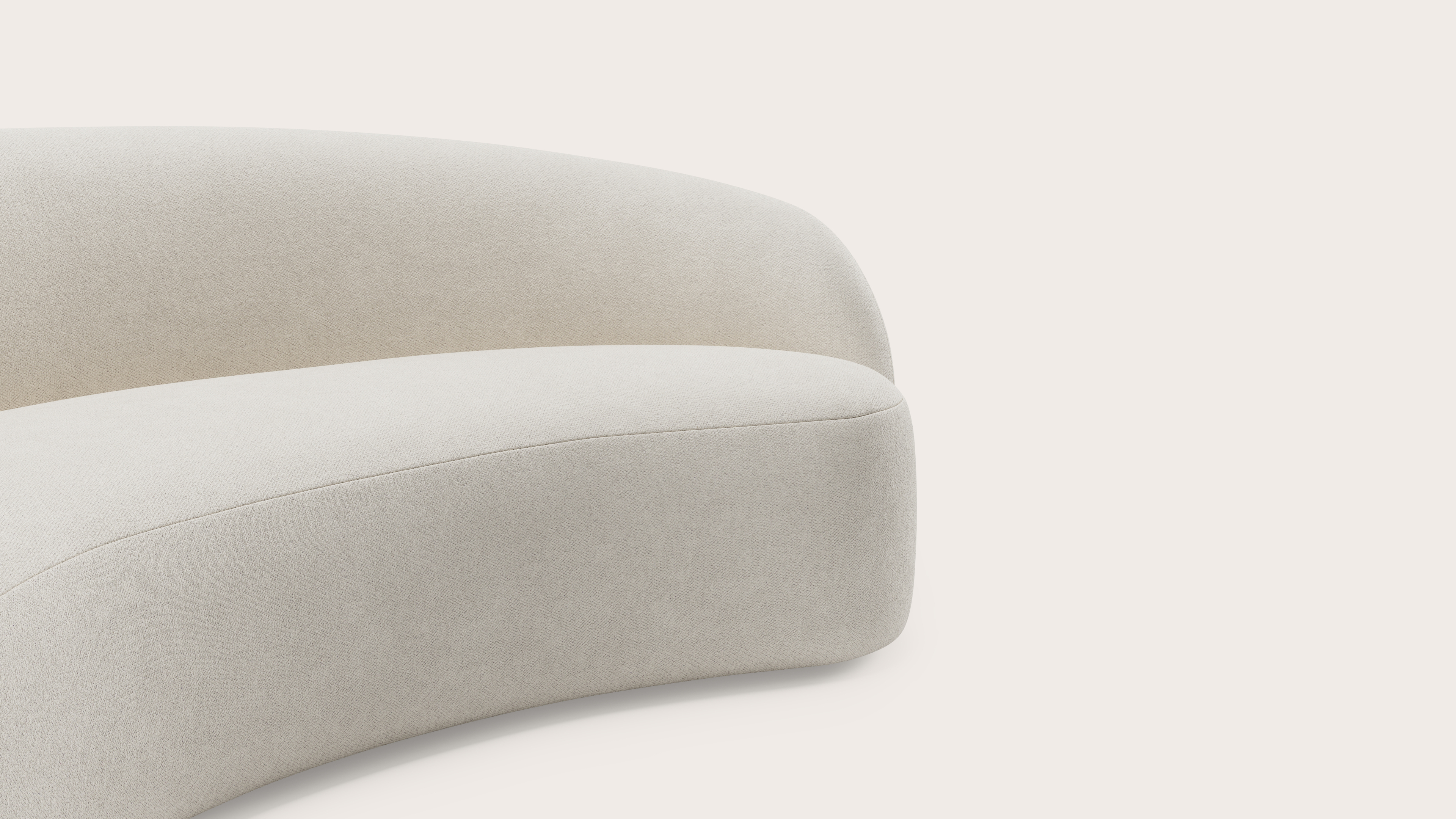 Ponte canapé modulaire - 3,5-places en Volti tissu Pearl