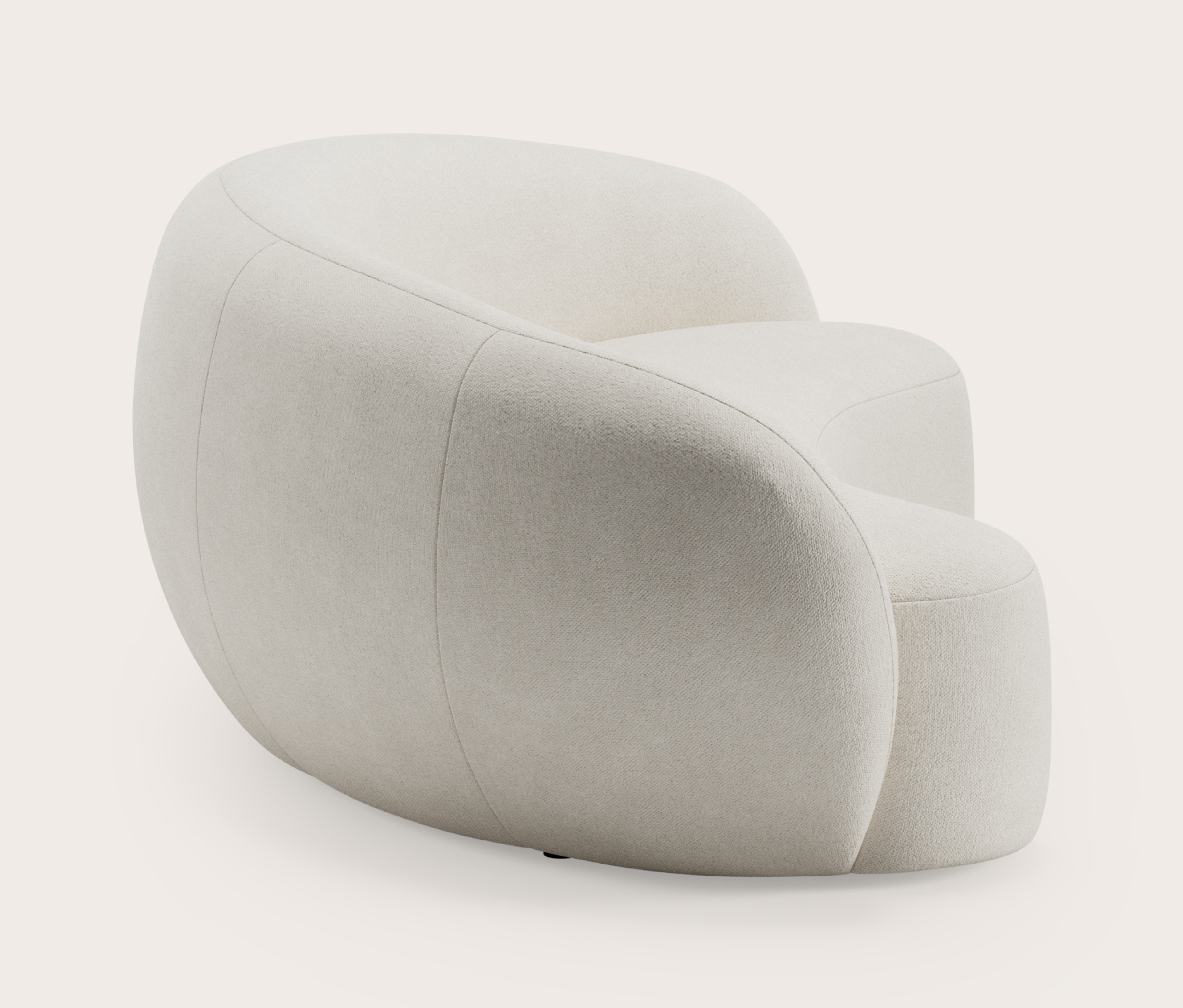 Ponte canapé modulaire - 3,5-places en Volti tissu Pearl