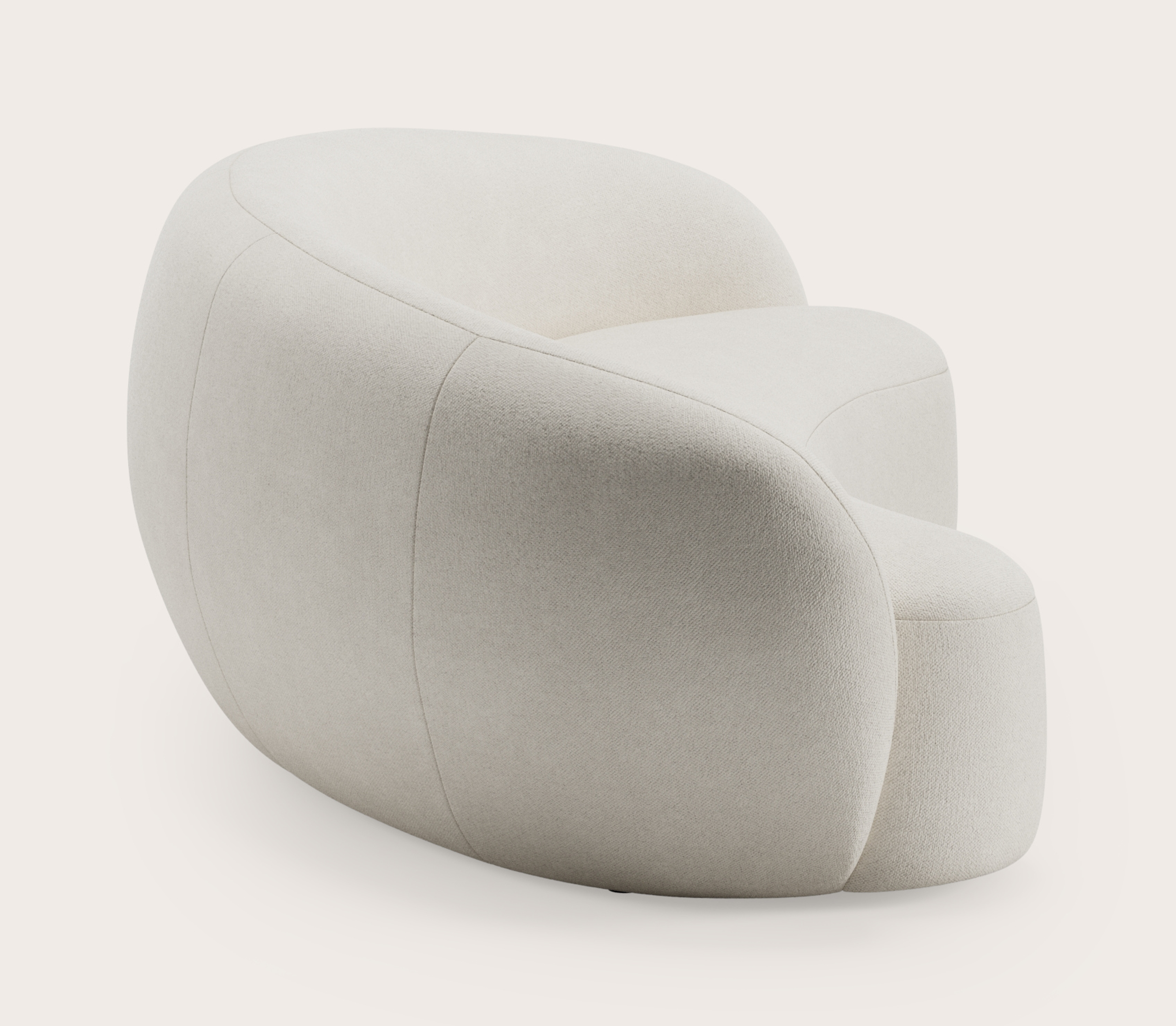 Ponte canapé modulaire - 4-places en Volti tissu Pearl