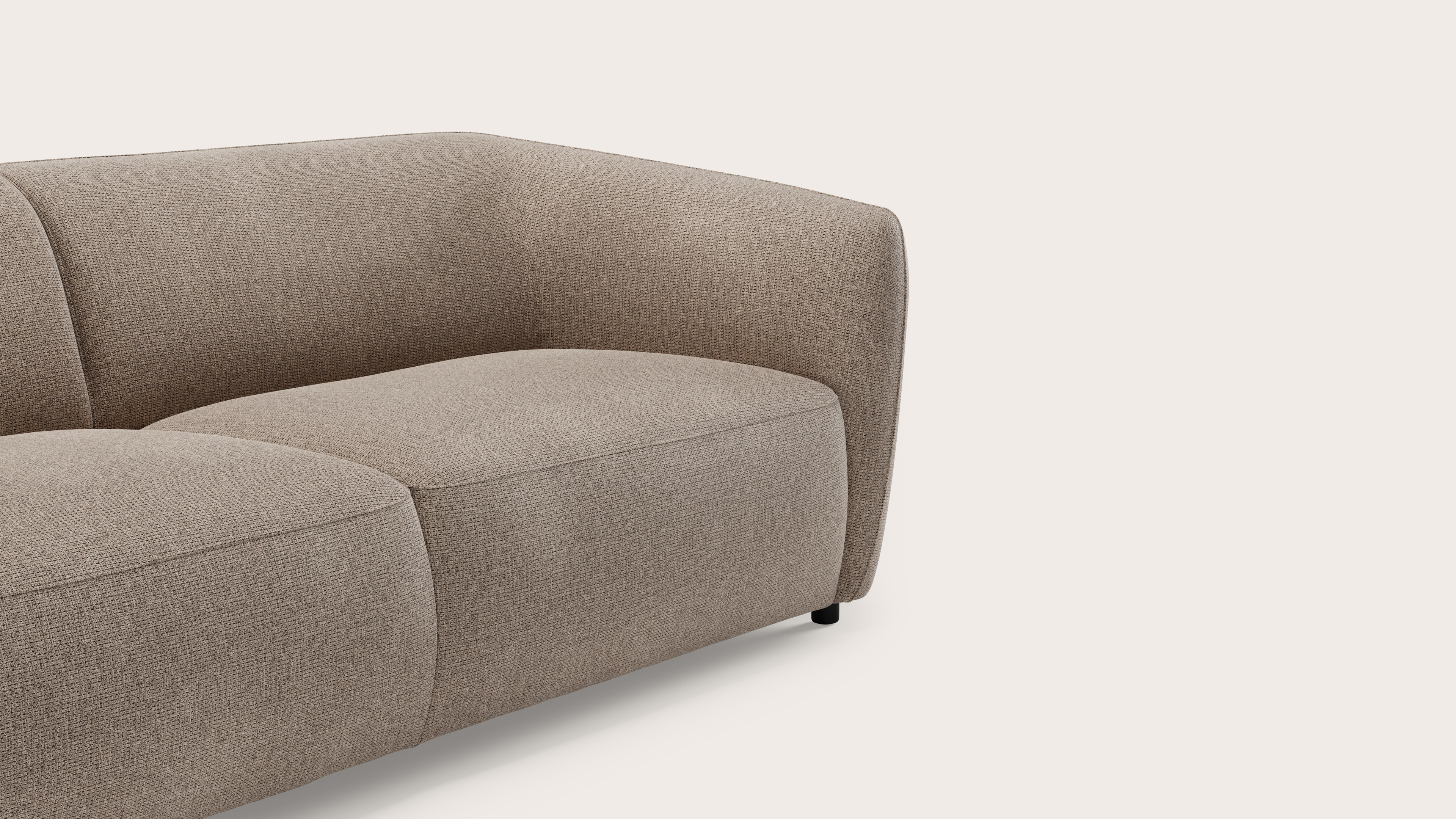 Comporta zetel 3-zit in Fuga stof Taupe