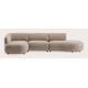 Canapé d'angle L 3-places avec chaise longue gauche et extrémité ouverte droite
