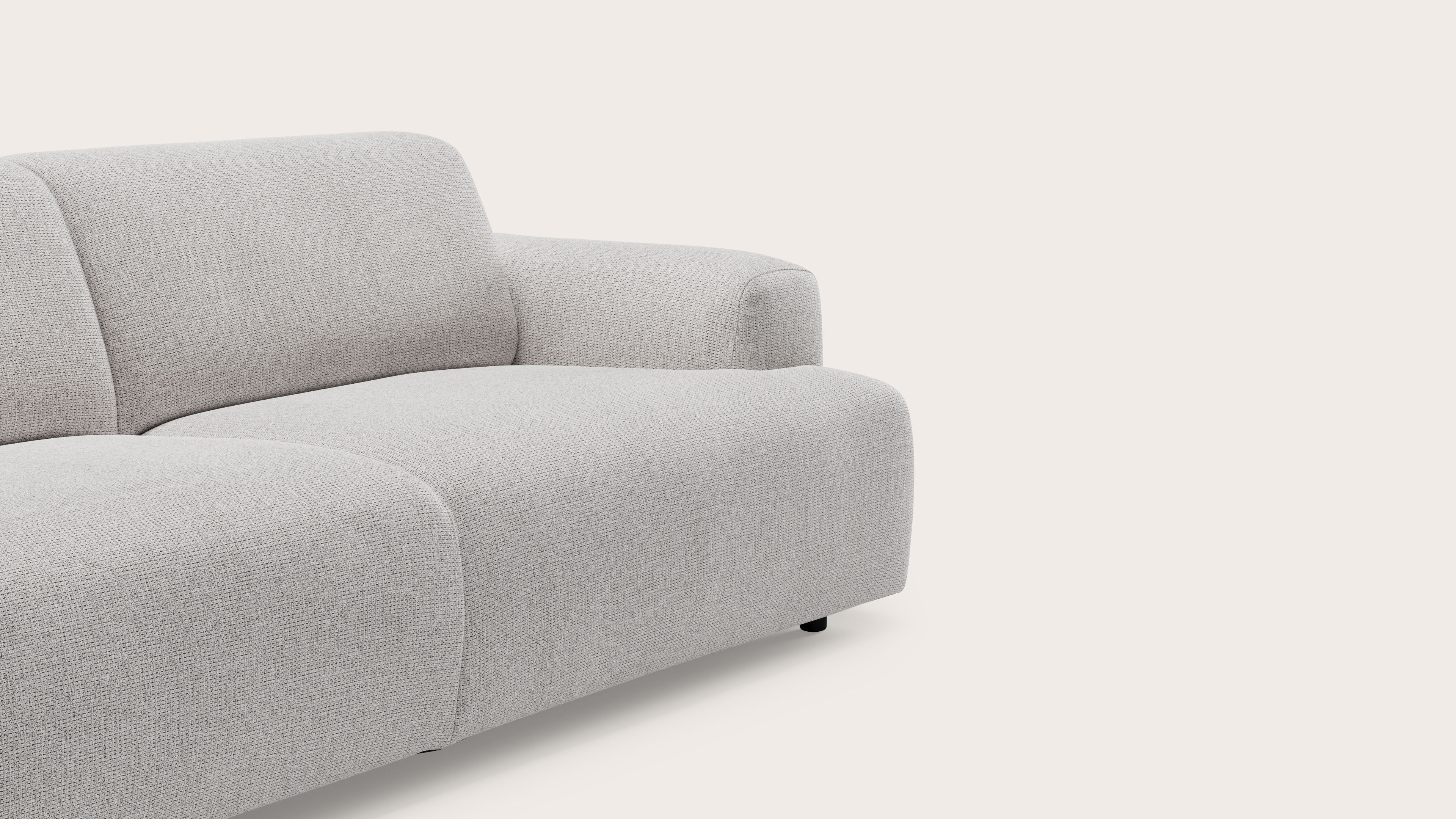 Coimbra zetel 2,5-zit in Fuga stof Grey