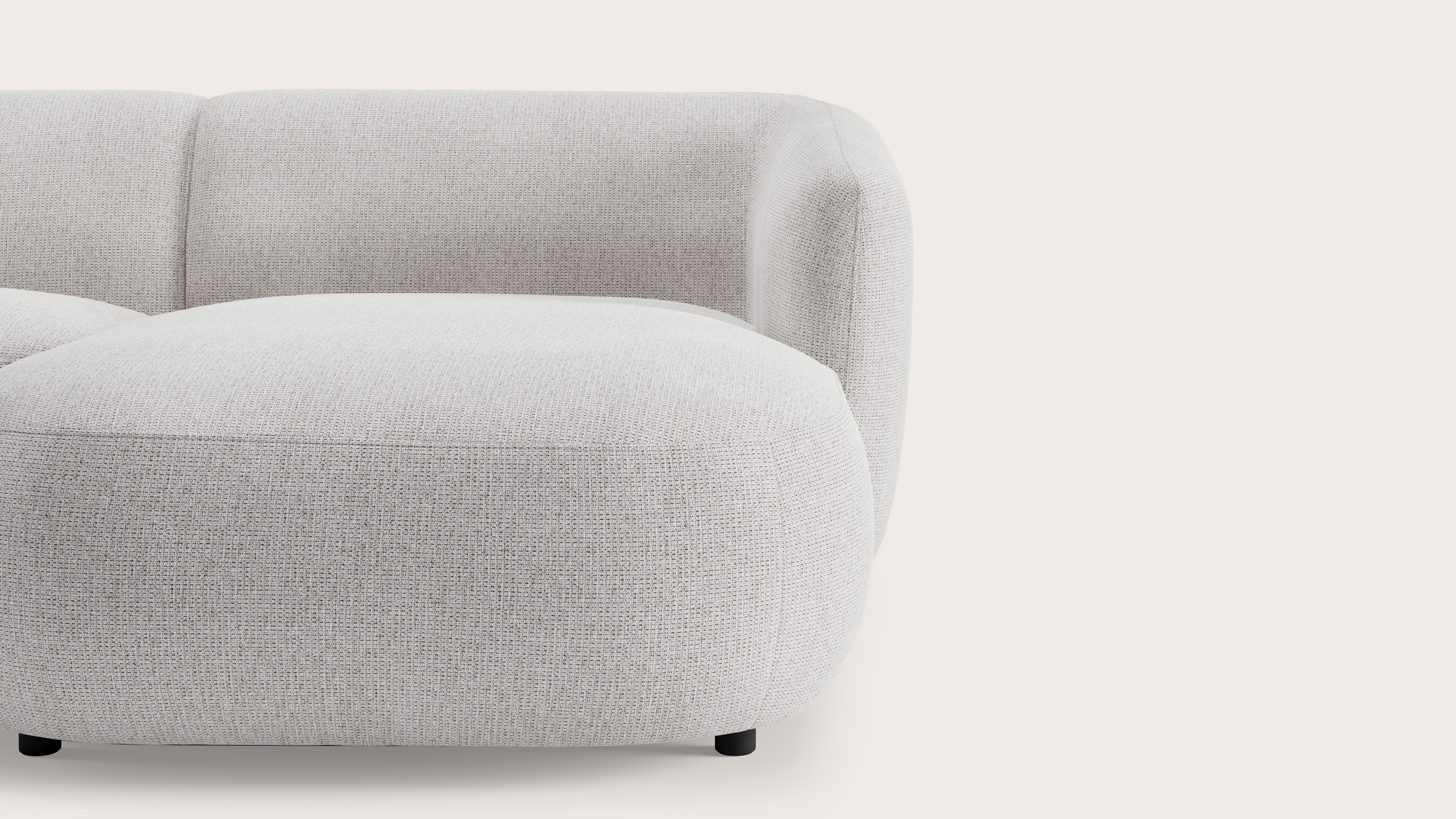 Comporta hoekzetel 4-zit in Fuga stof Grey
