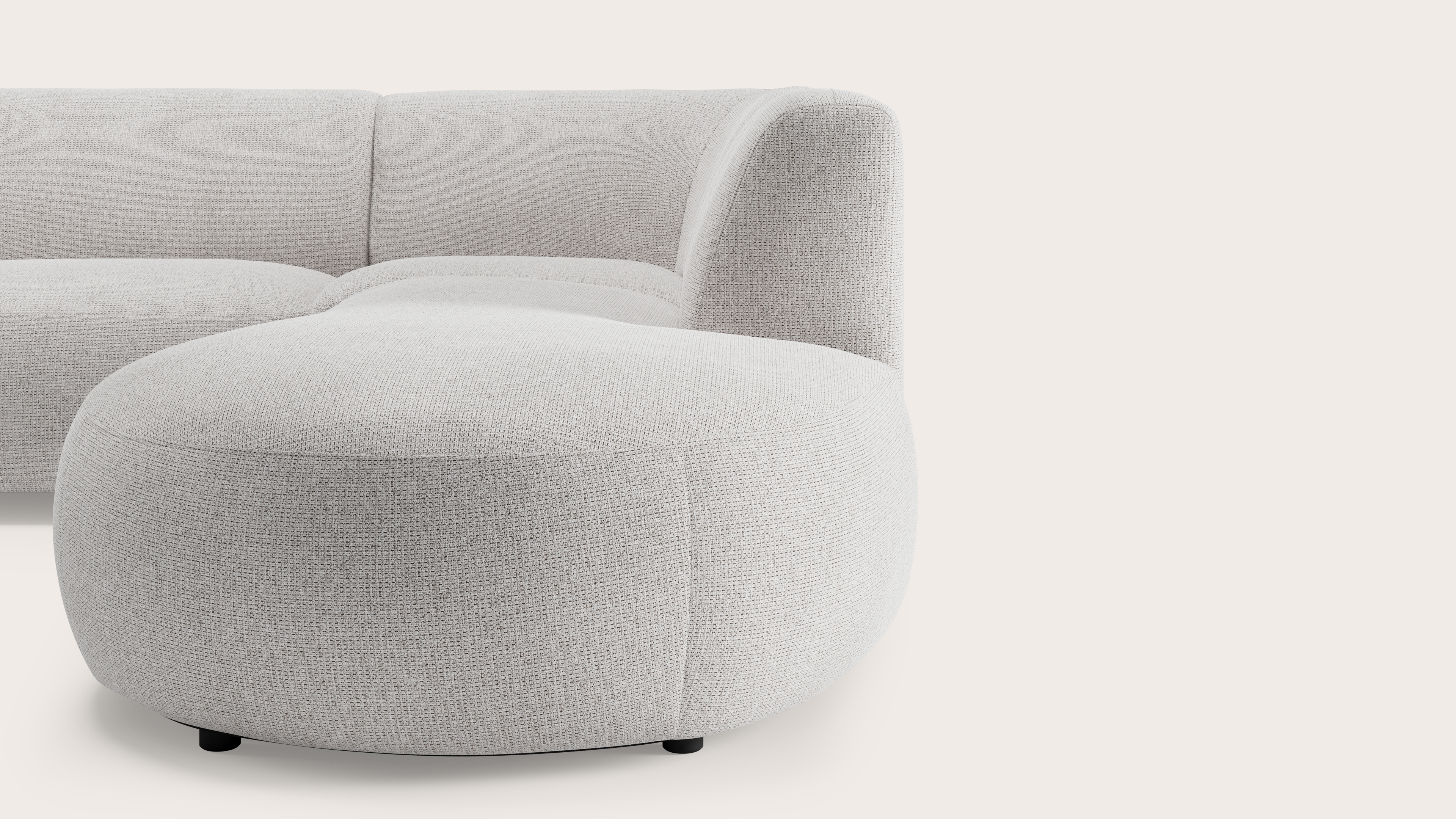Comporta canapé d'angle 5,5 places en Fuga tissu Grey