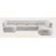 Canapé d'angle U 5,5 places avec chaise longue gauche et extrémité ouverte droite