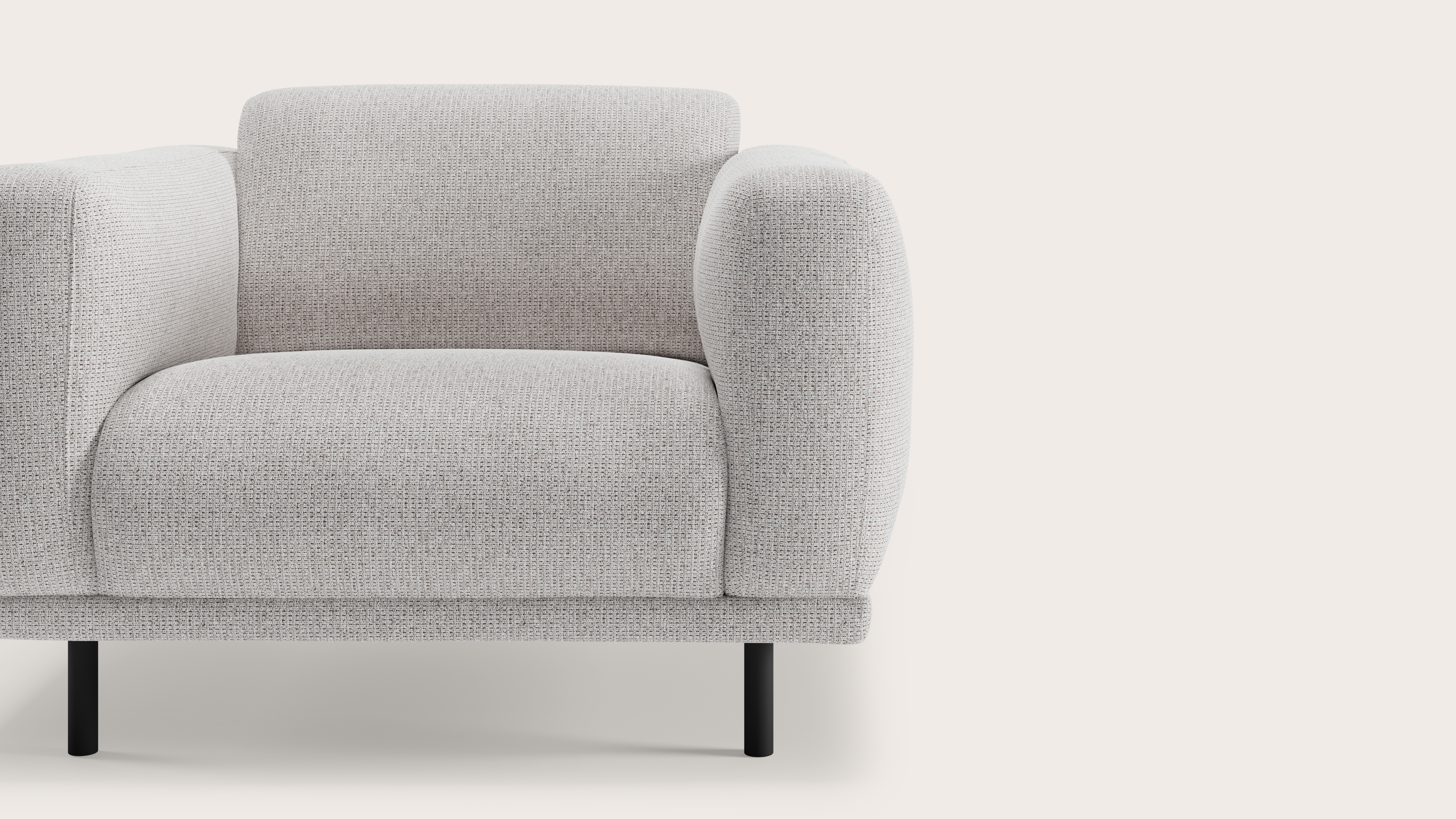 Evora canapé 1-place en Fuga tissu Grey