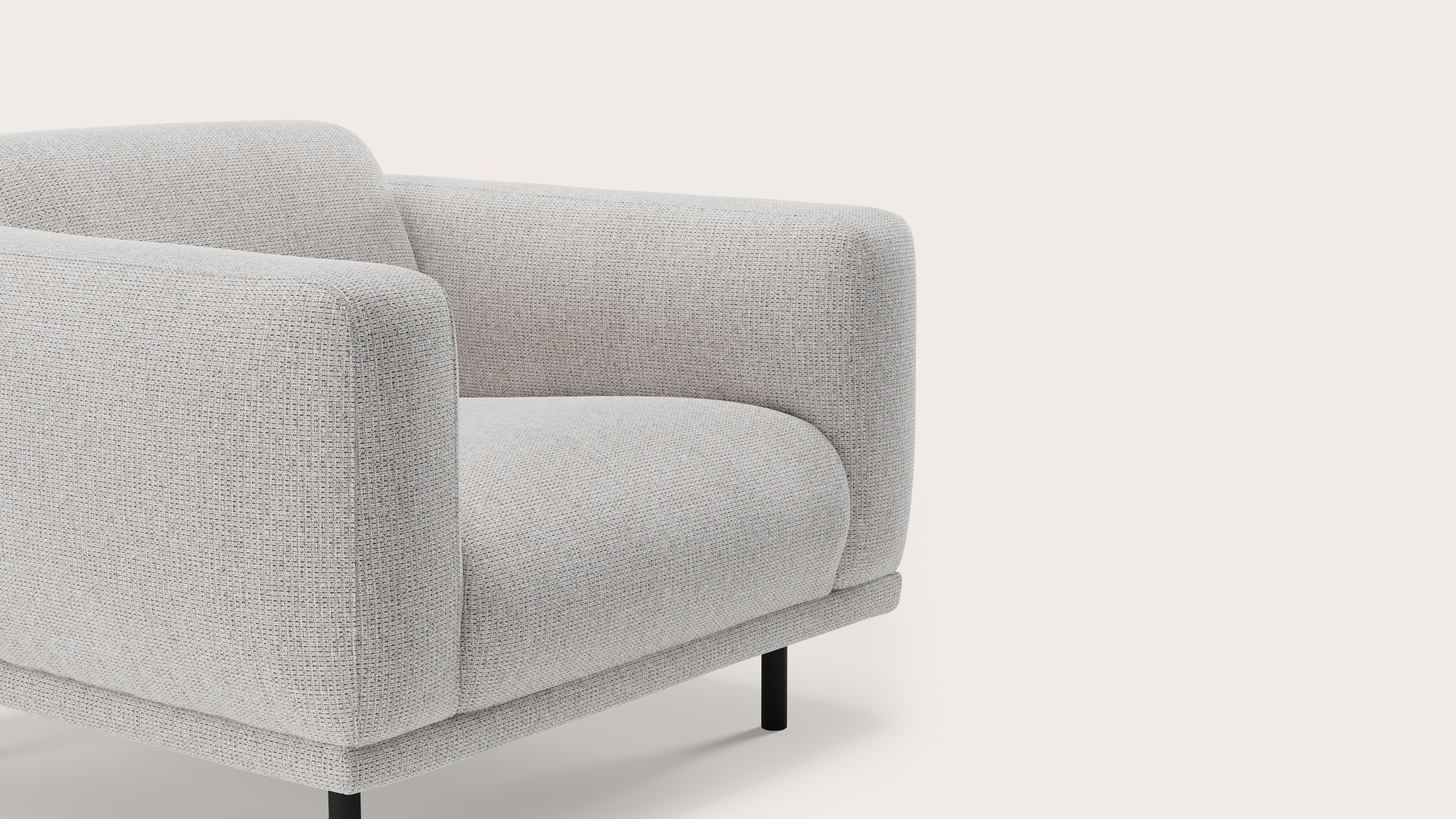 Evora canapé 1-place en Fuga tissu Grey
