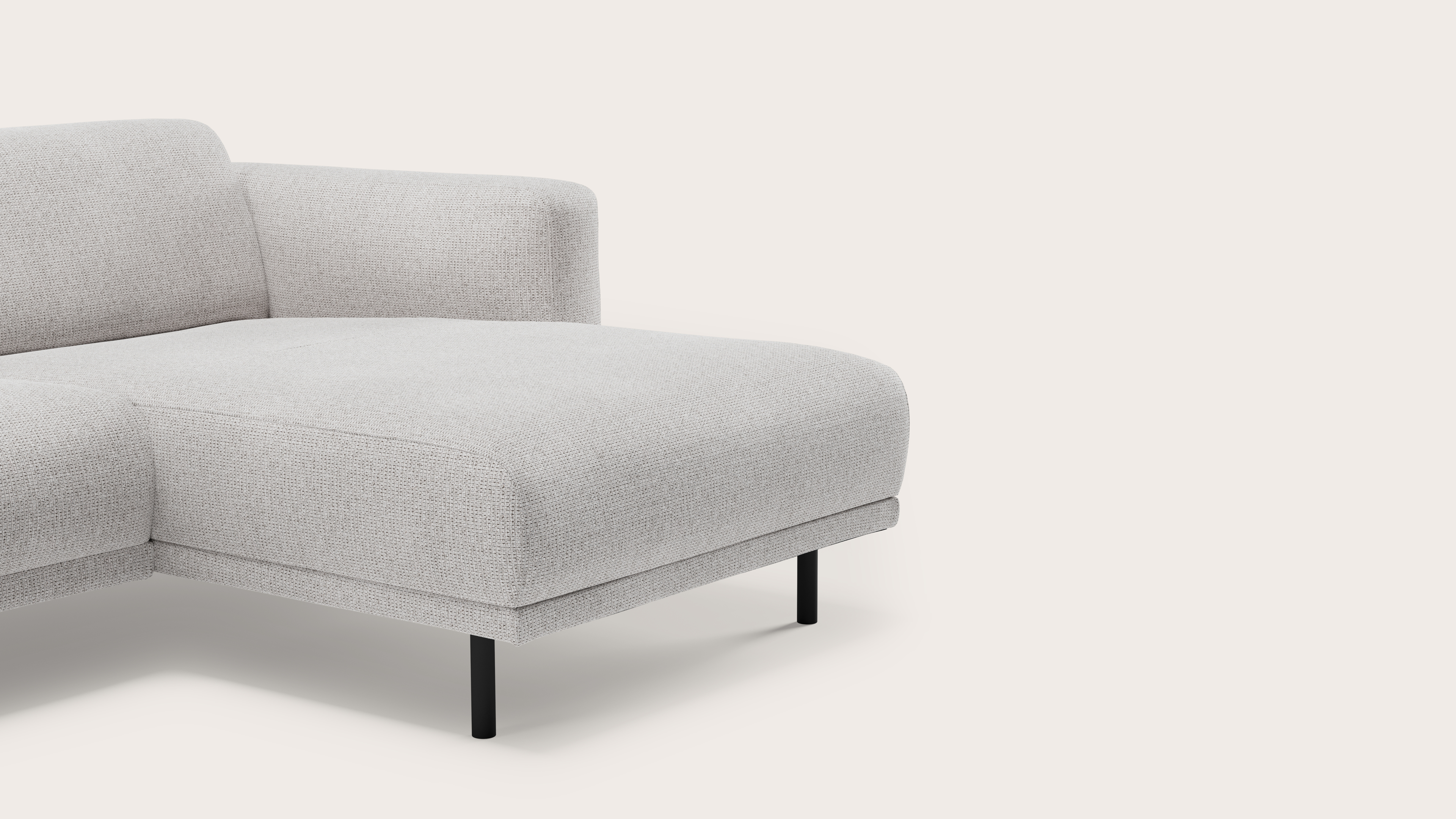 Evora hoekzetel 5,5-zit in Fuga stof Grey