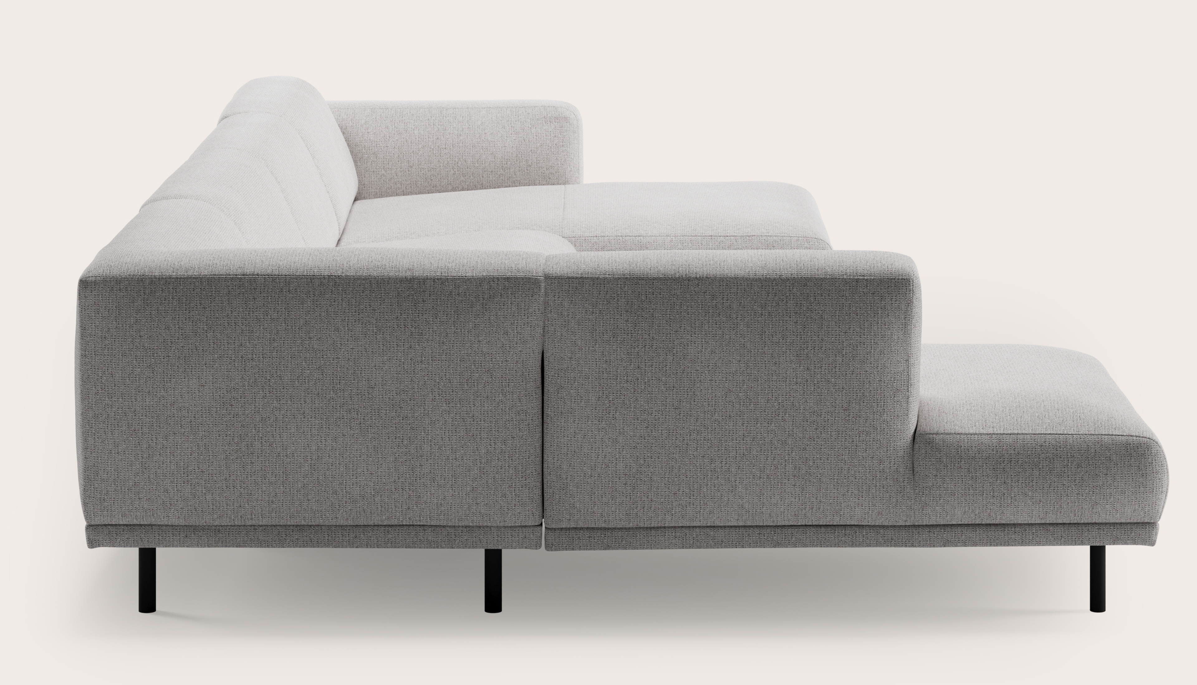 Evora hoekzetel 5,5-zit in Fuga stof Grey