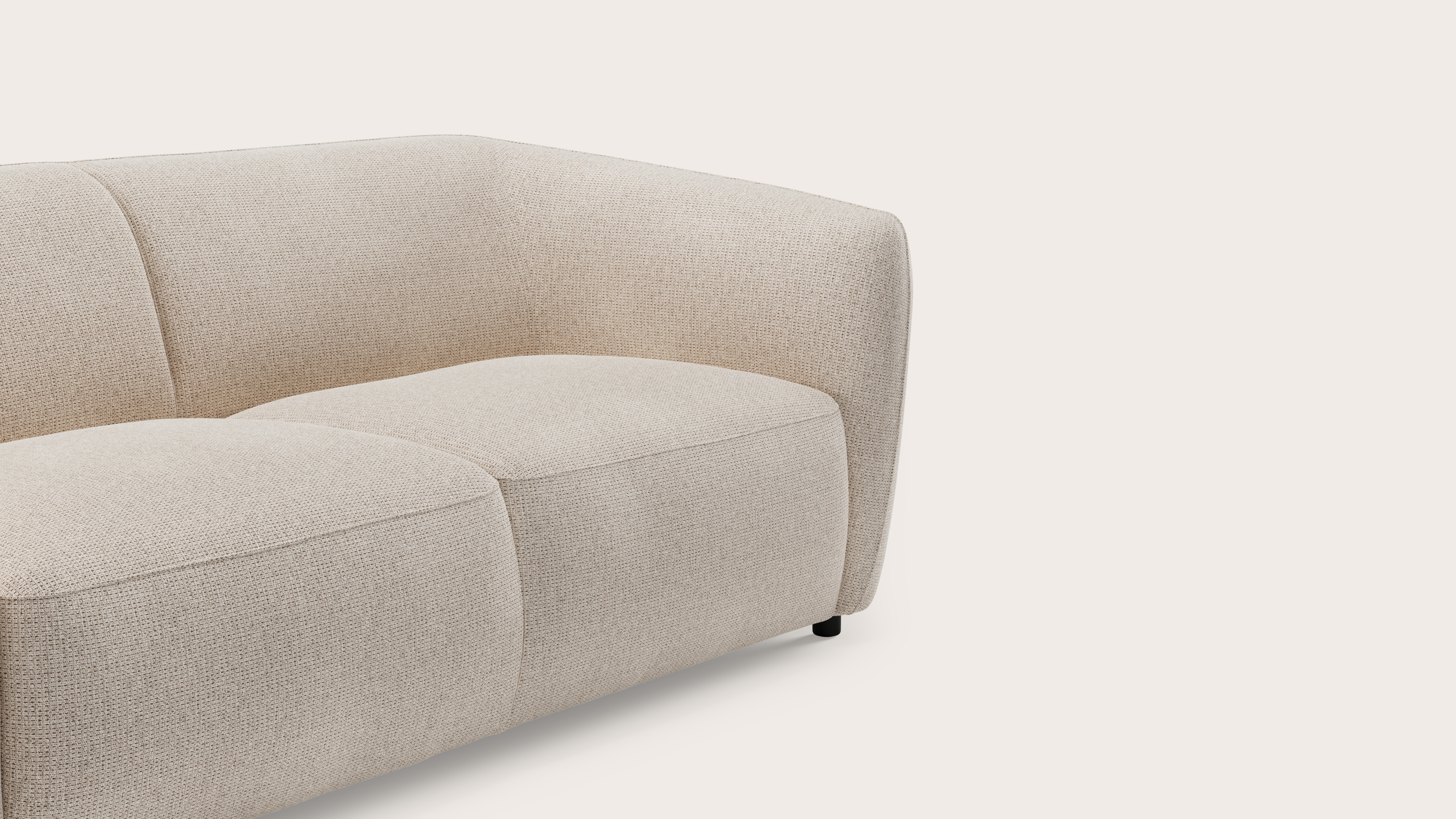 Comporta zetel 2,5-zit in Fuga stof Natural