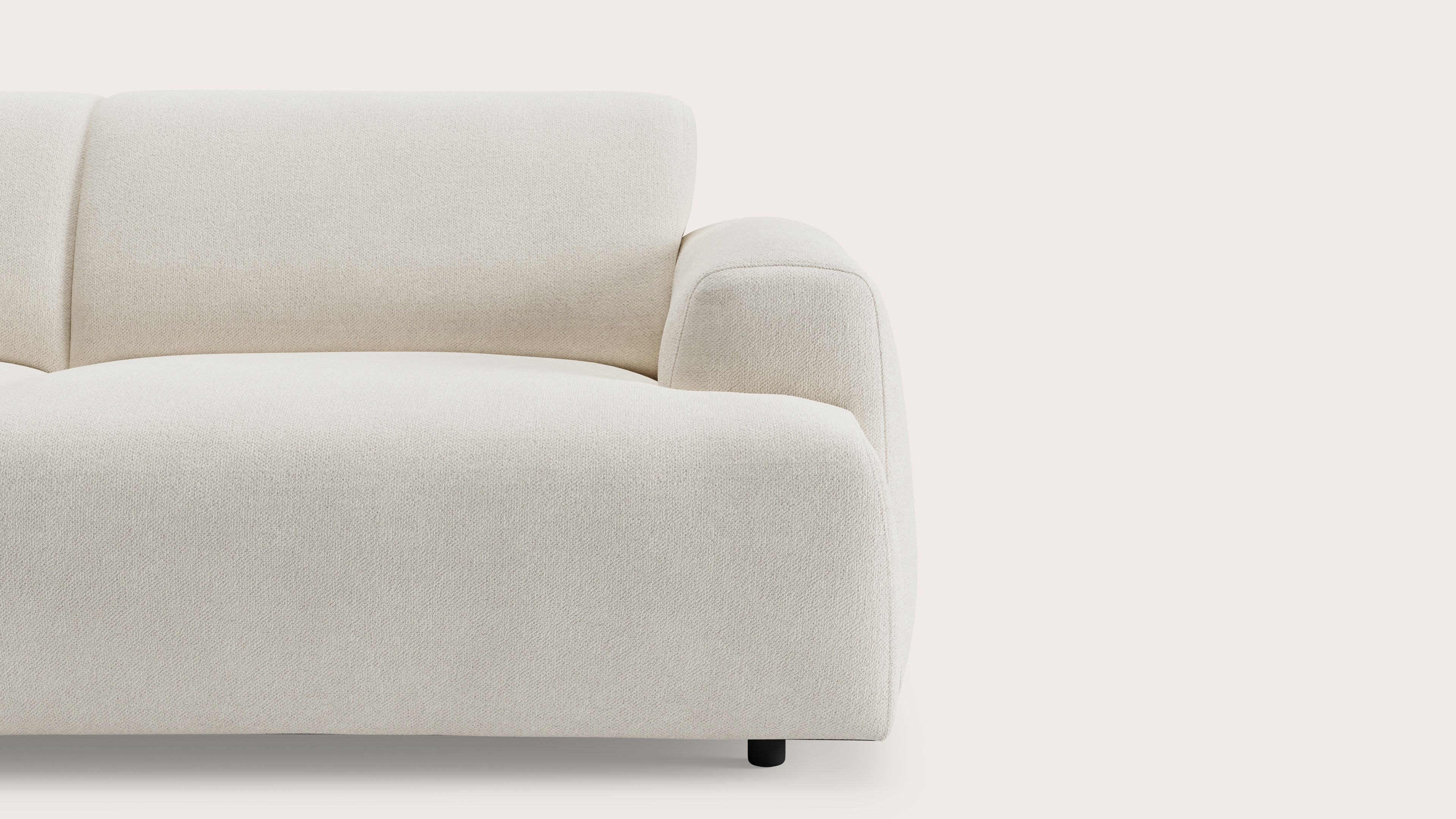 Coimbra canapé 2,5-places en Volti tissu Pearl