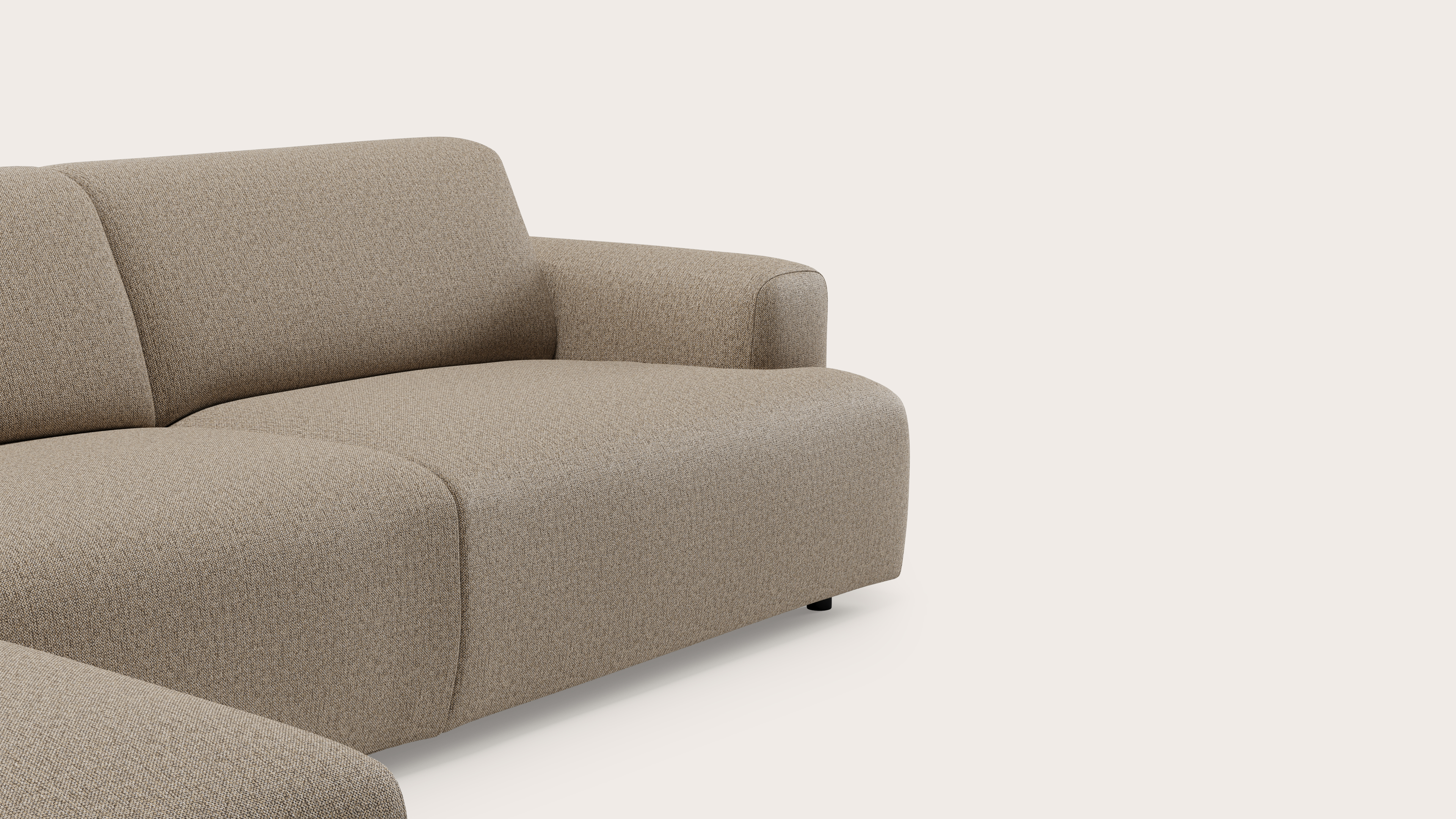 Coimbra canapé 2,5-places en Volti tissu Pearl