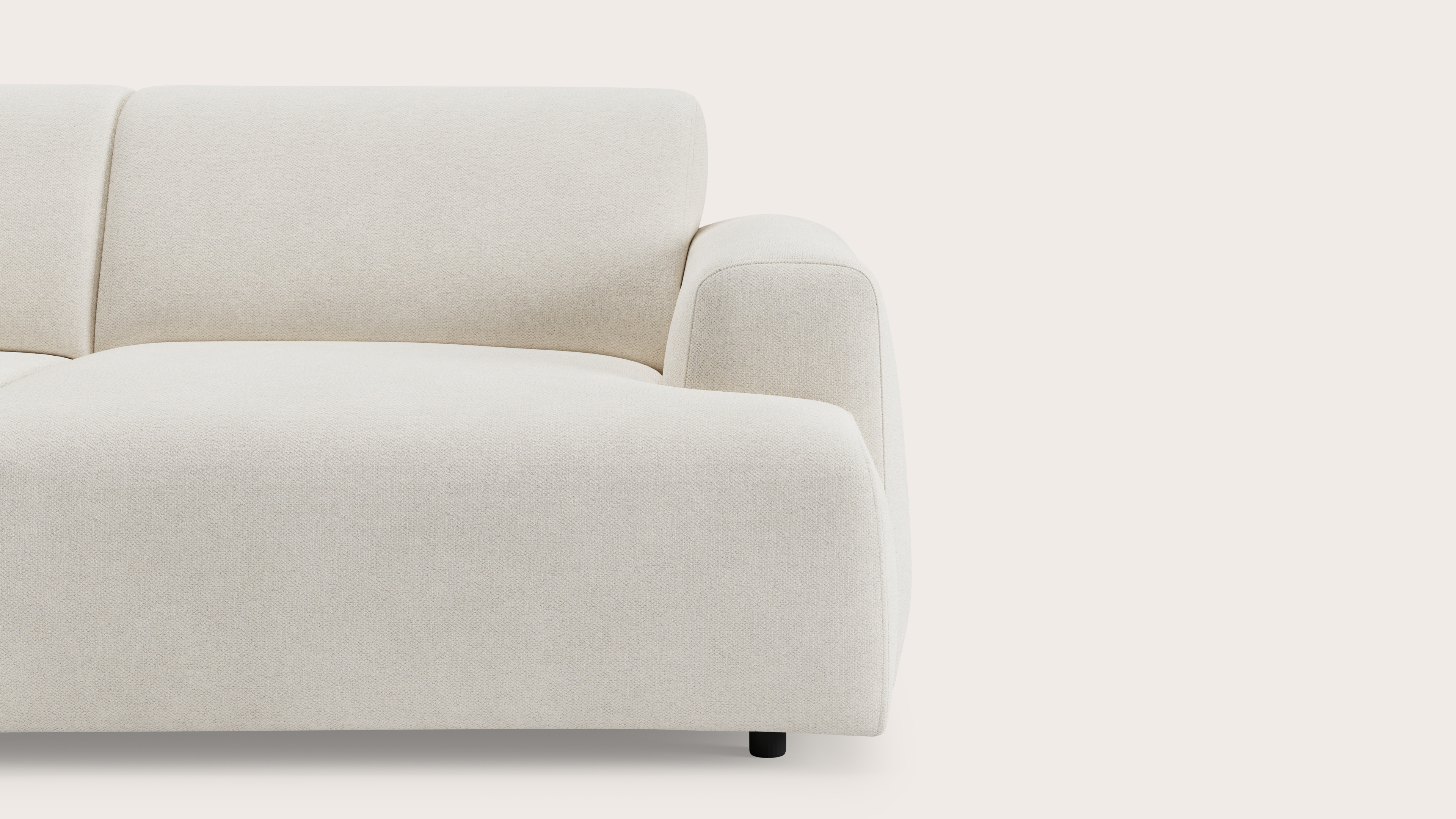 Coimbra canapé d'angle 4 places en Volti tissu Pearl