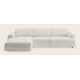 Canapé d'angle L 4 places avec chaise longue gauche