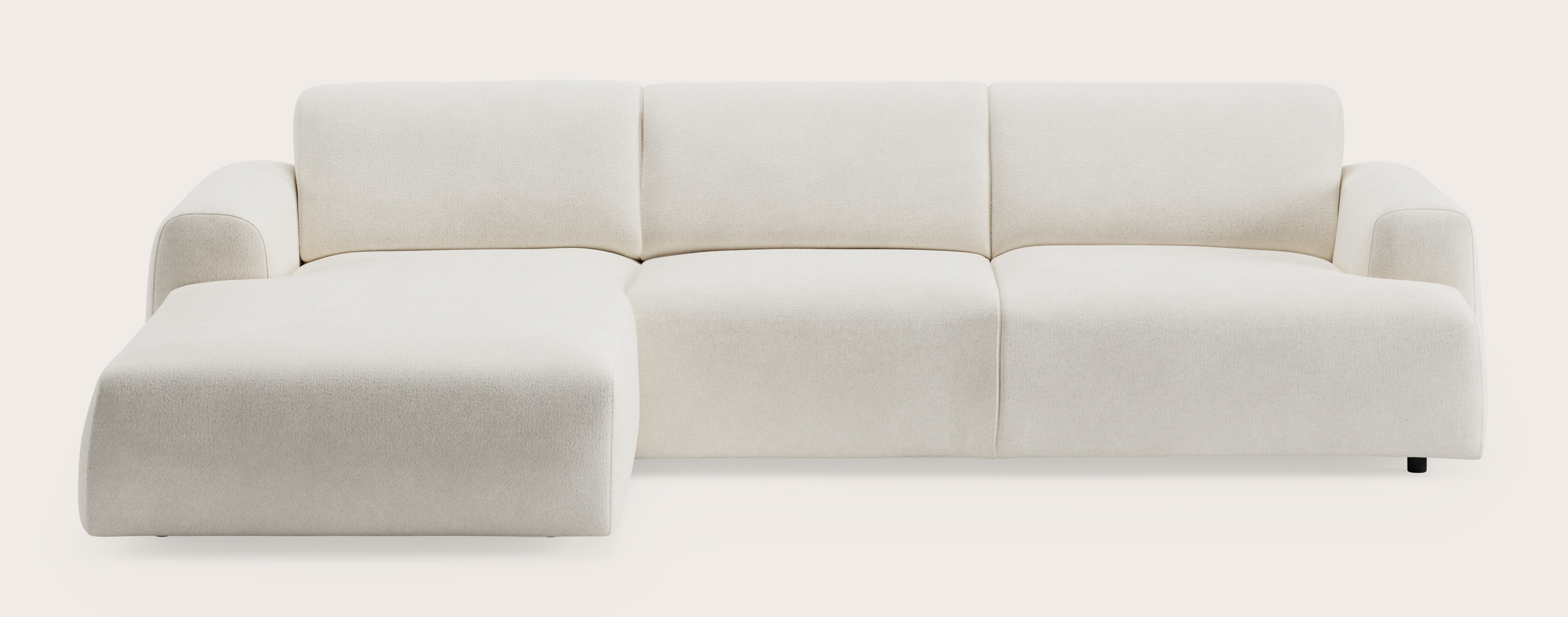 Coimbra canapé d'angle 4 places en Volti tissu Pearl