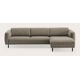 Canapé d'angle L 3,5 places avec chaise longue droite