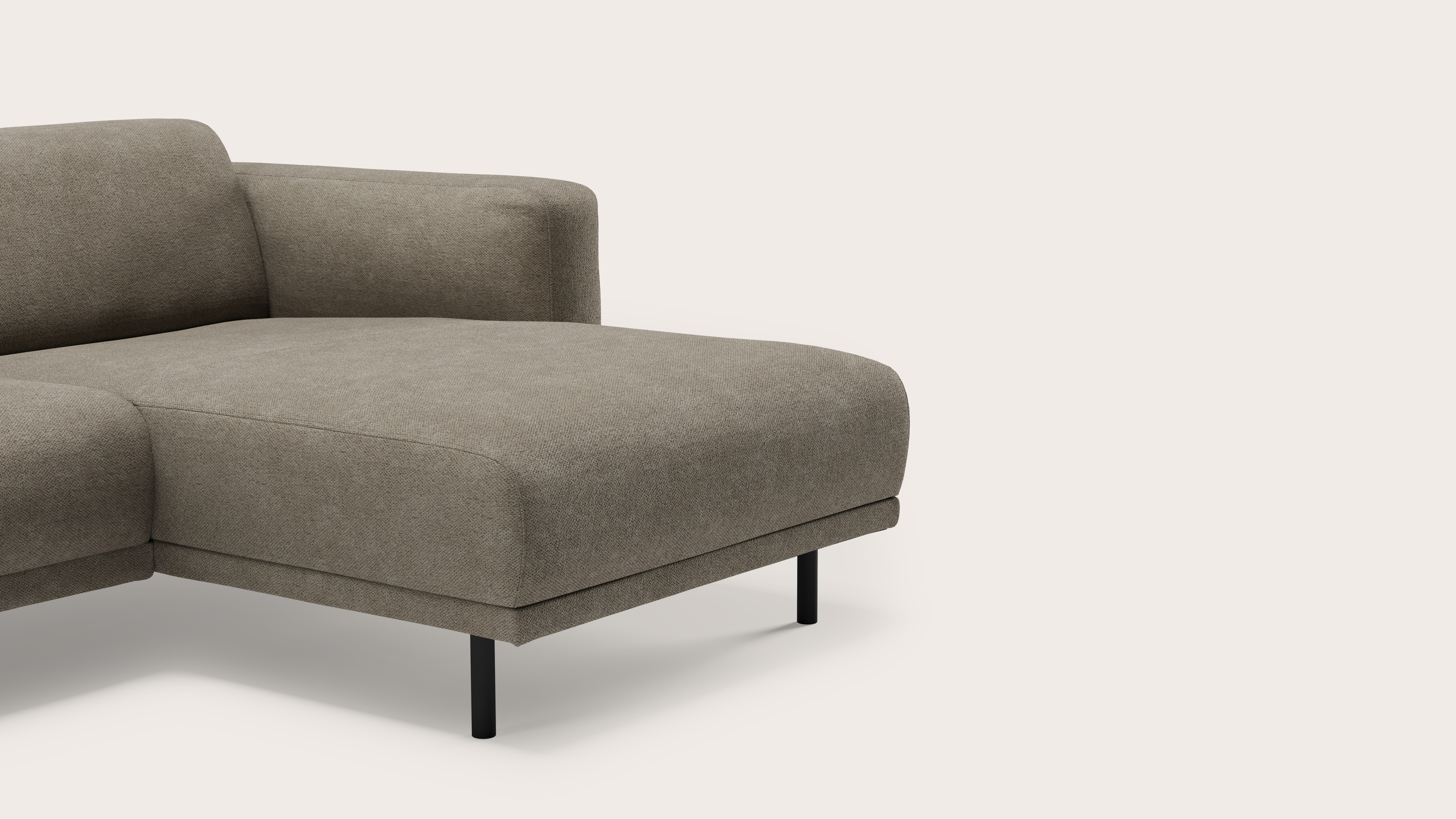 Evora canapé d'angle 5,5 places en Volti tissu Truffle