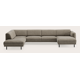 Canapé d'angle U 5,5 places avec extrémité ouverte gauche et chaise longue droite