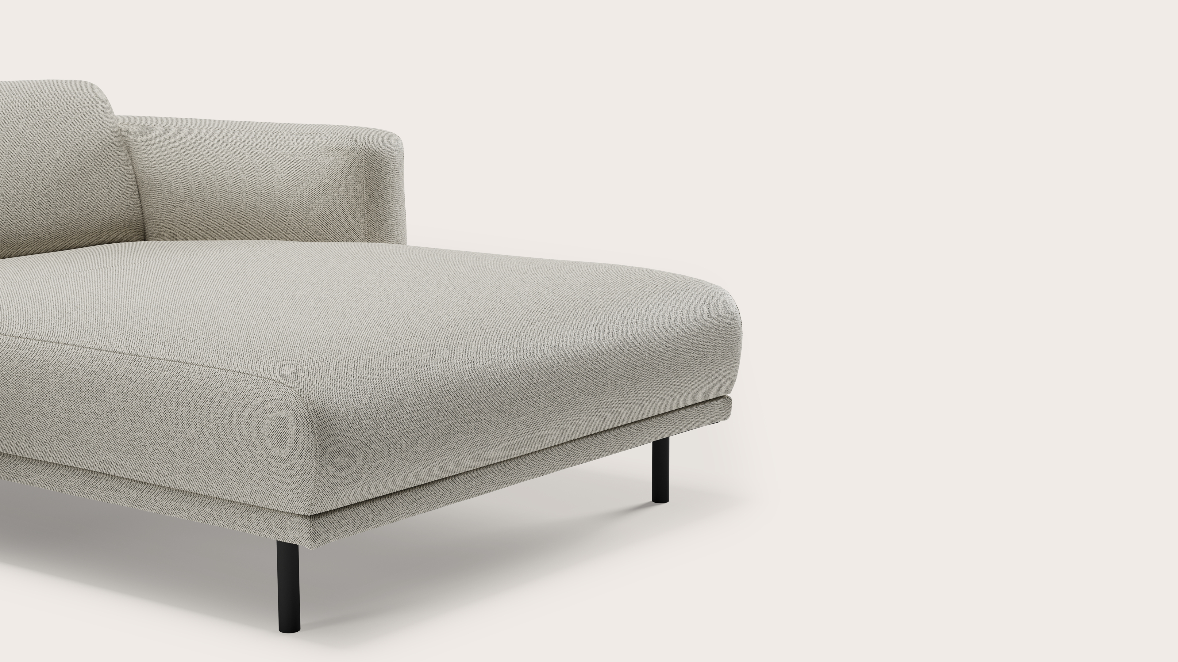 Evora canapé d'angle 5 places en Brio tissu Light Grey