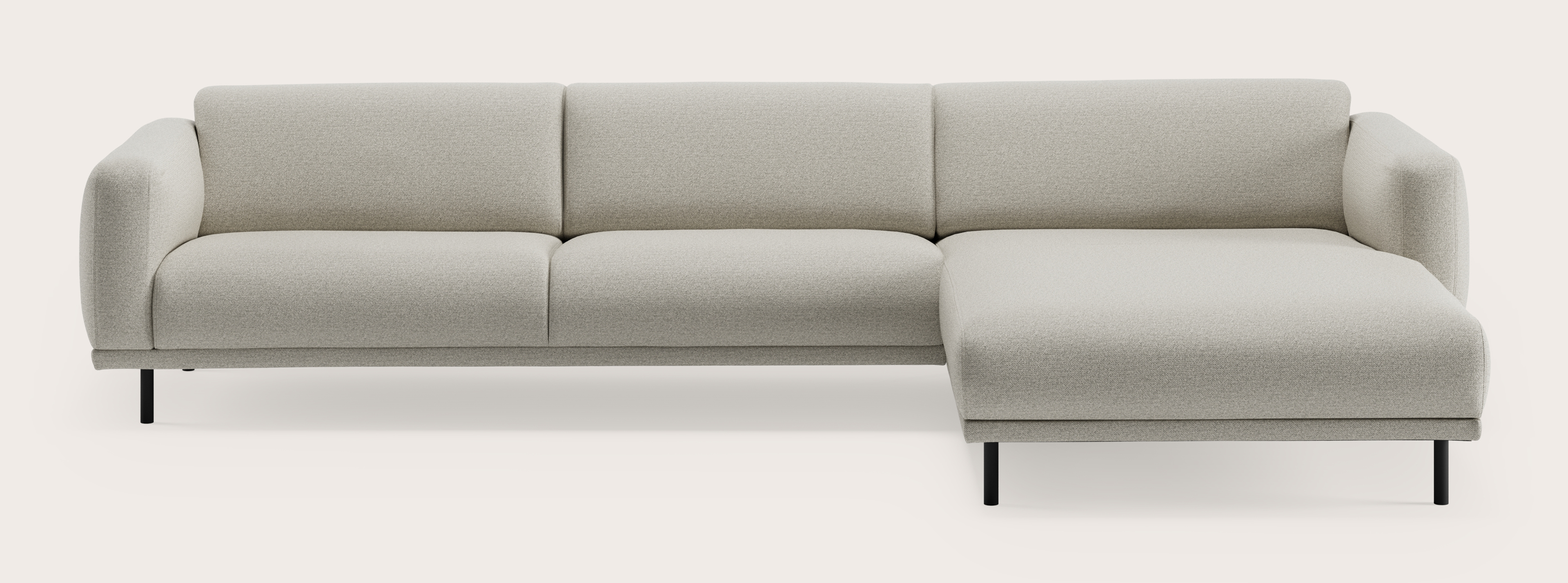Evora canapé d'angle 5 places en Brio tissu Light Grey
