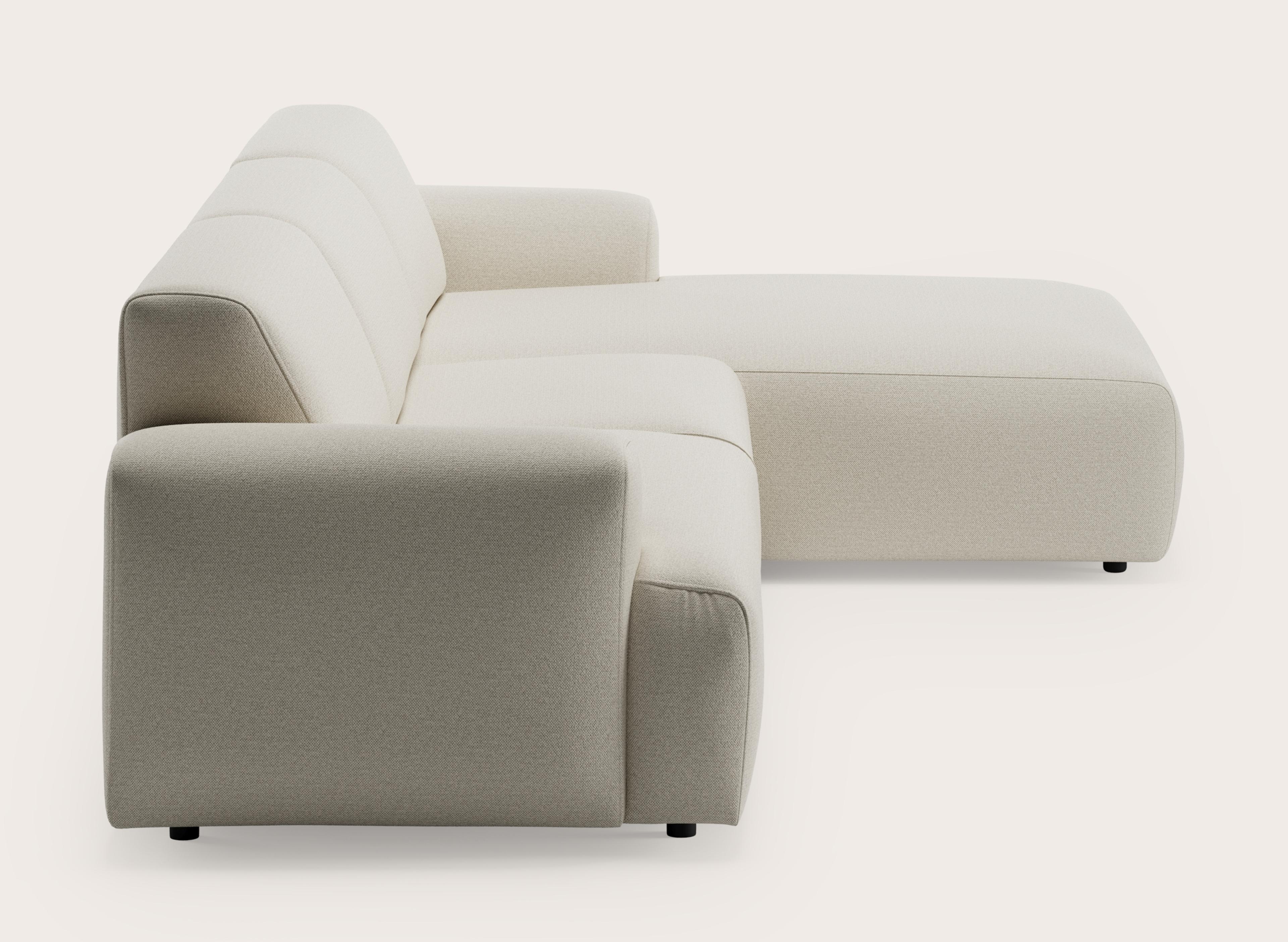 Coimbra canapé d'angle 5 places en Brio tissu Linen