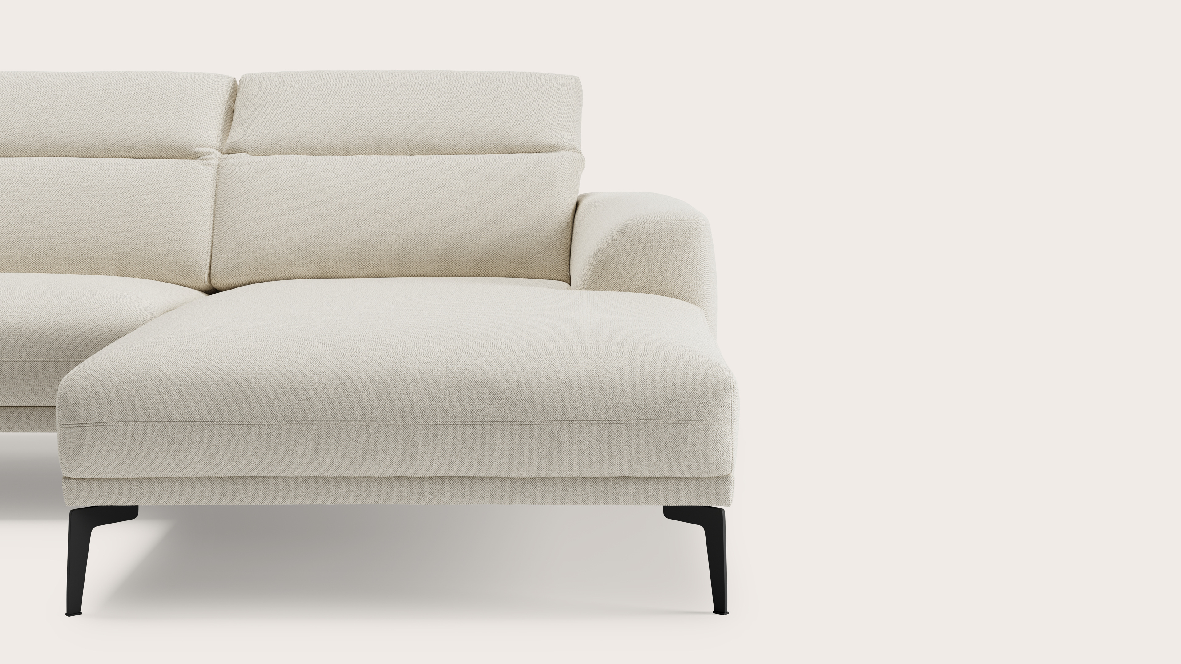 Funchal hoekzetel 4-zit in Brio stof Linen
