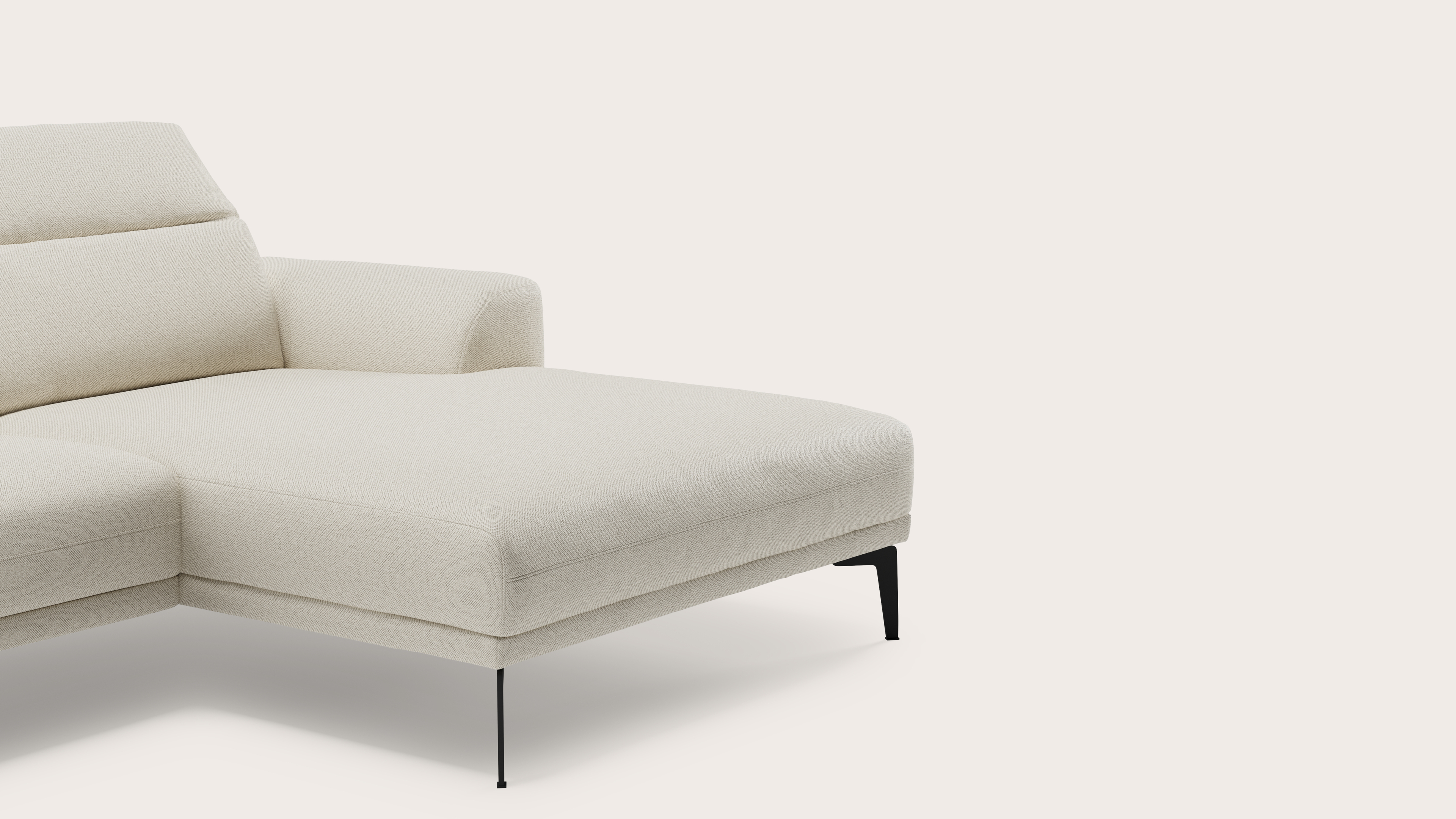 Funchal hoekzetel 4-zit in Brio stof Linen