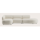 Canapé d'angle L 3-places avec chaise longue gauche et extrémité ouverte droite