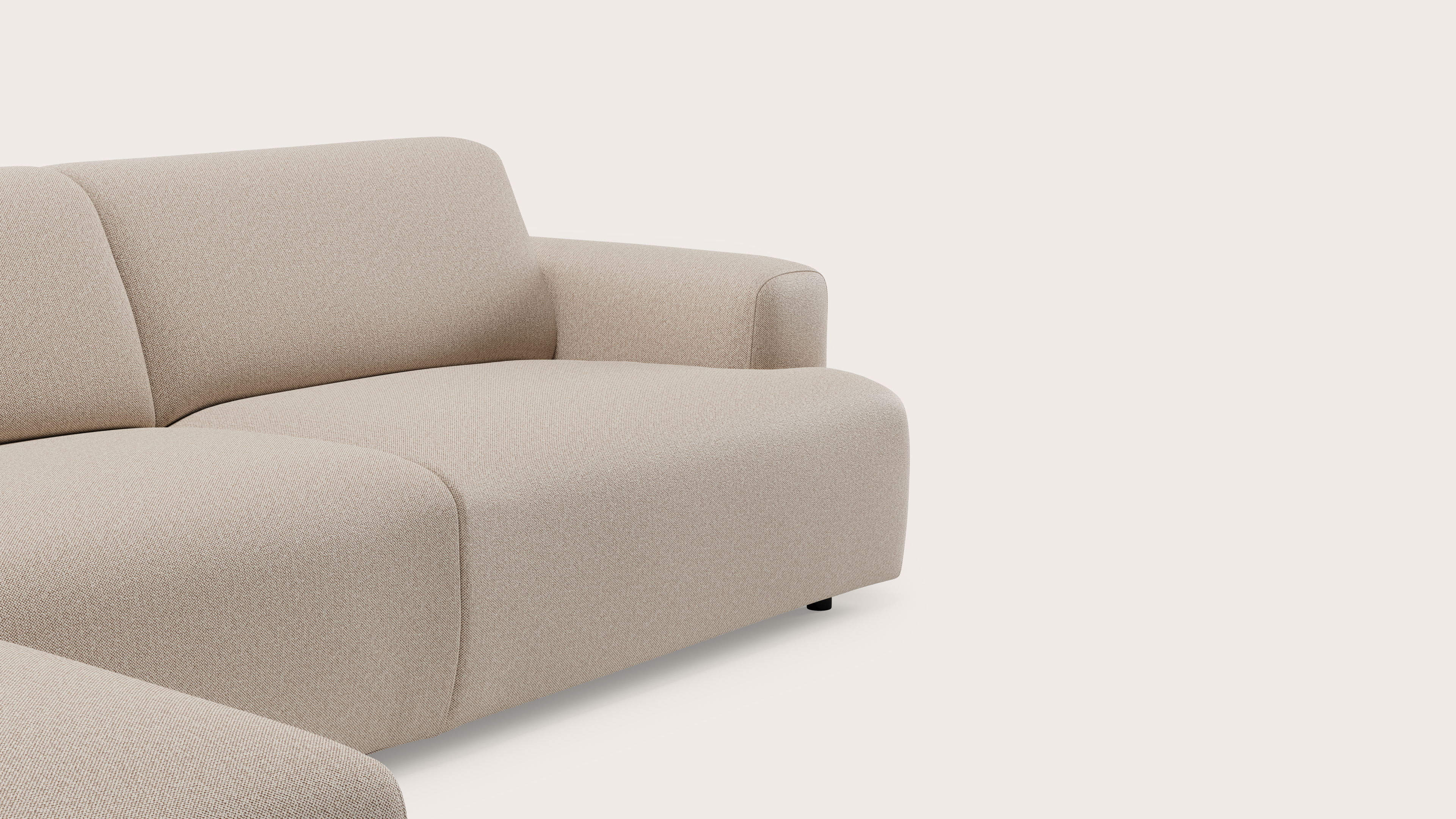 Coimbra canapé d'angle 5 places en Brio tissu Beige